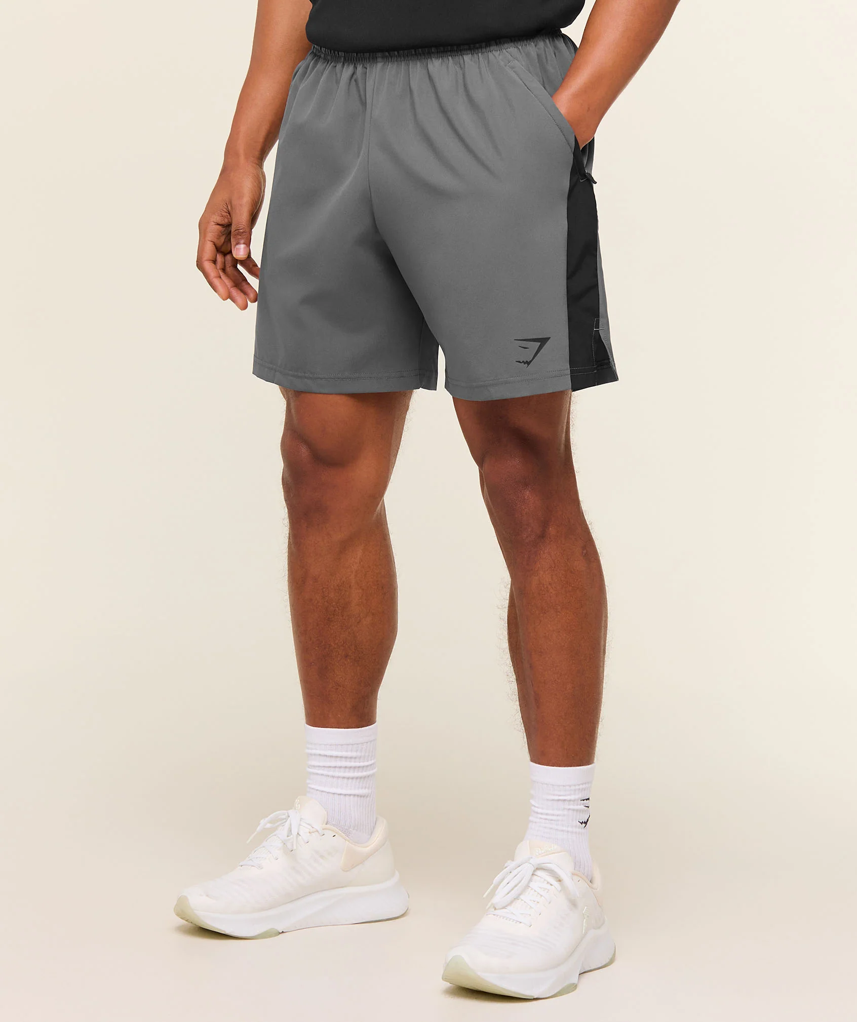Sport 7" Shorts in Dark Grey and Black for Longer Training Days