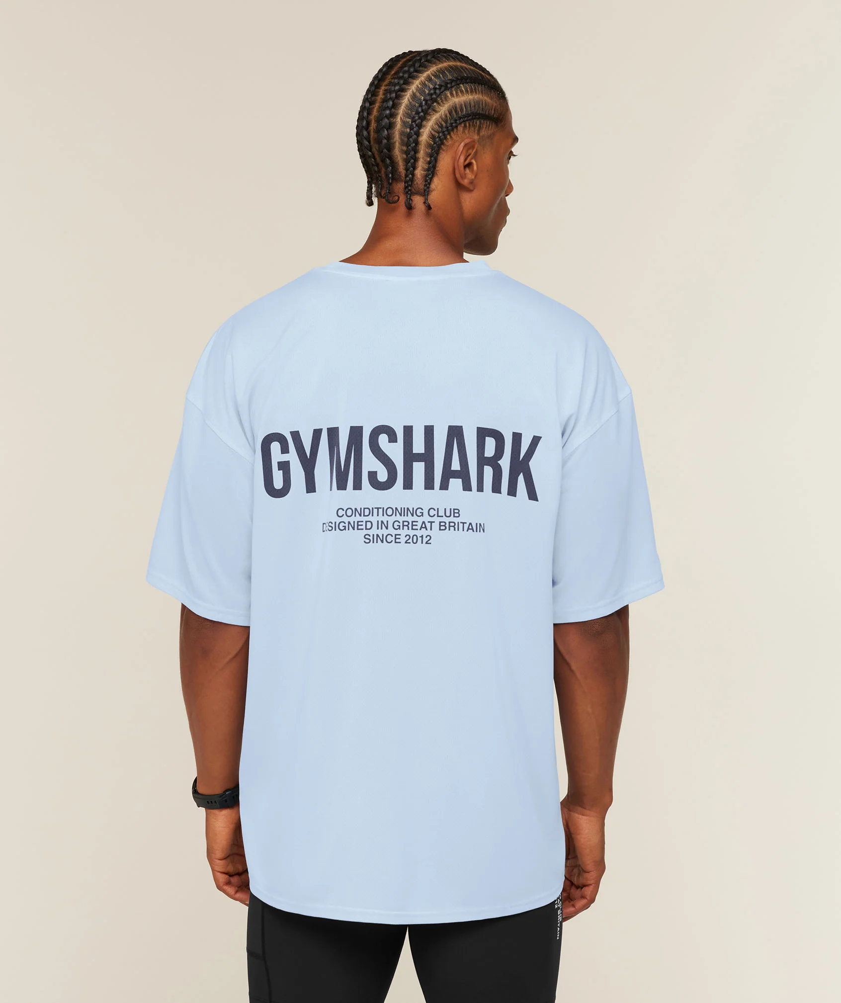 Gymshark Conditioning Club Washed T-Shirt Oversized Fit Blue