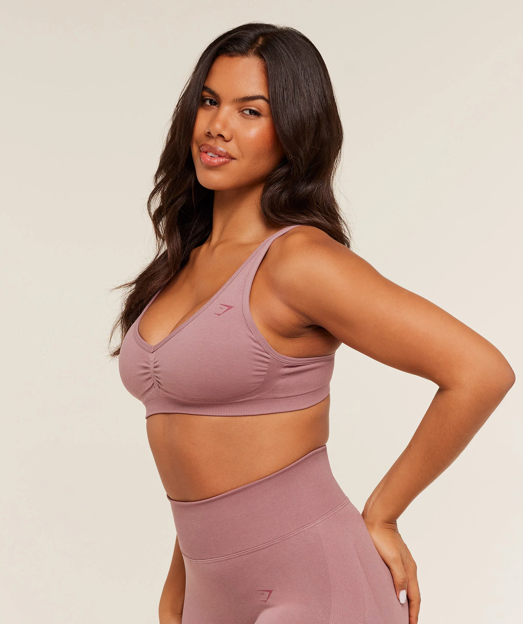 Gymshark Lift Seamless Sports Bra with Low Cut Ruched Bust