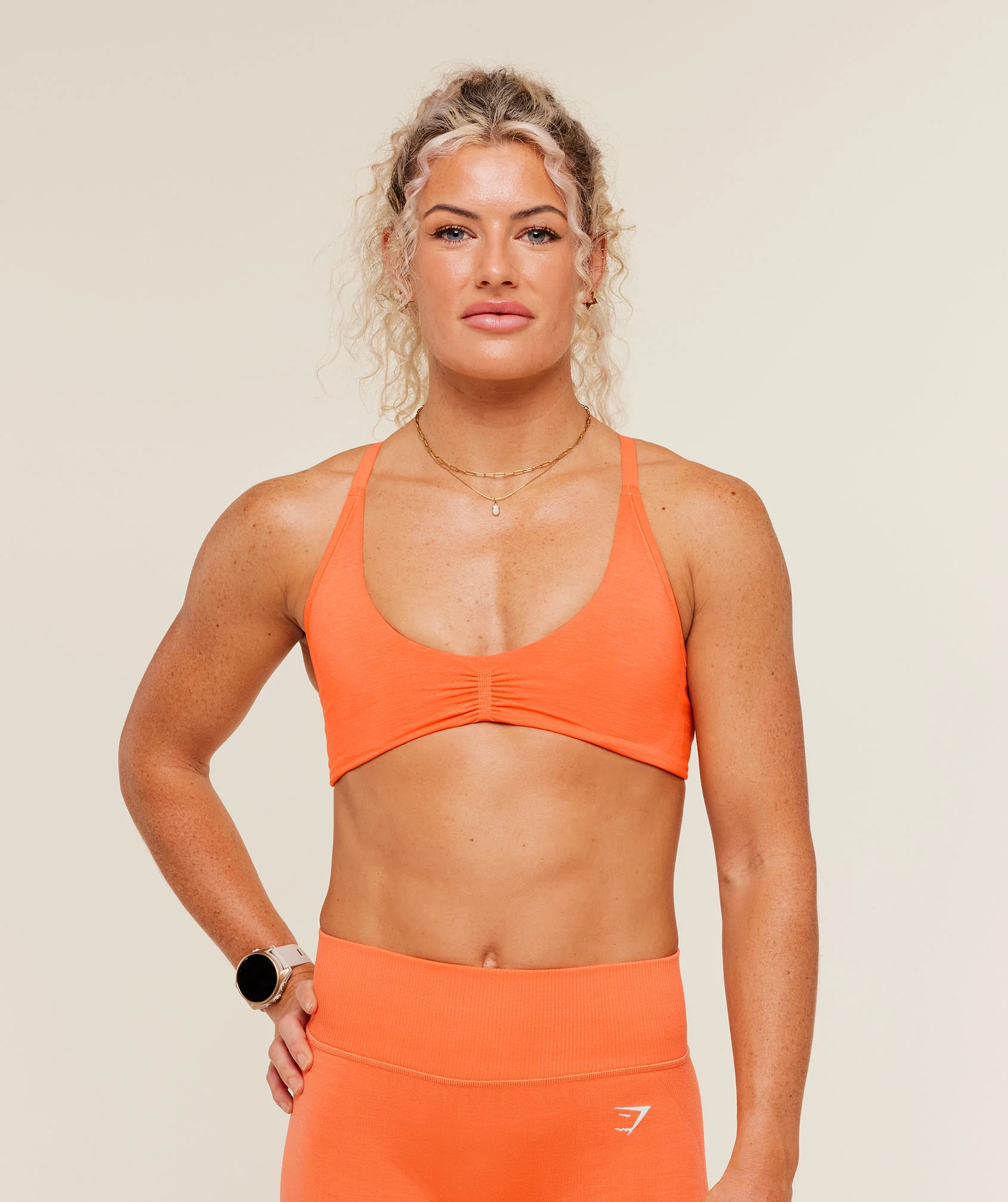 Relay Seamless Light Support Sports Bra with Scoop Neck