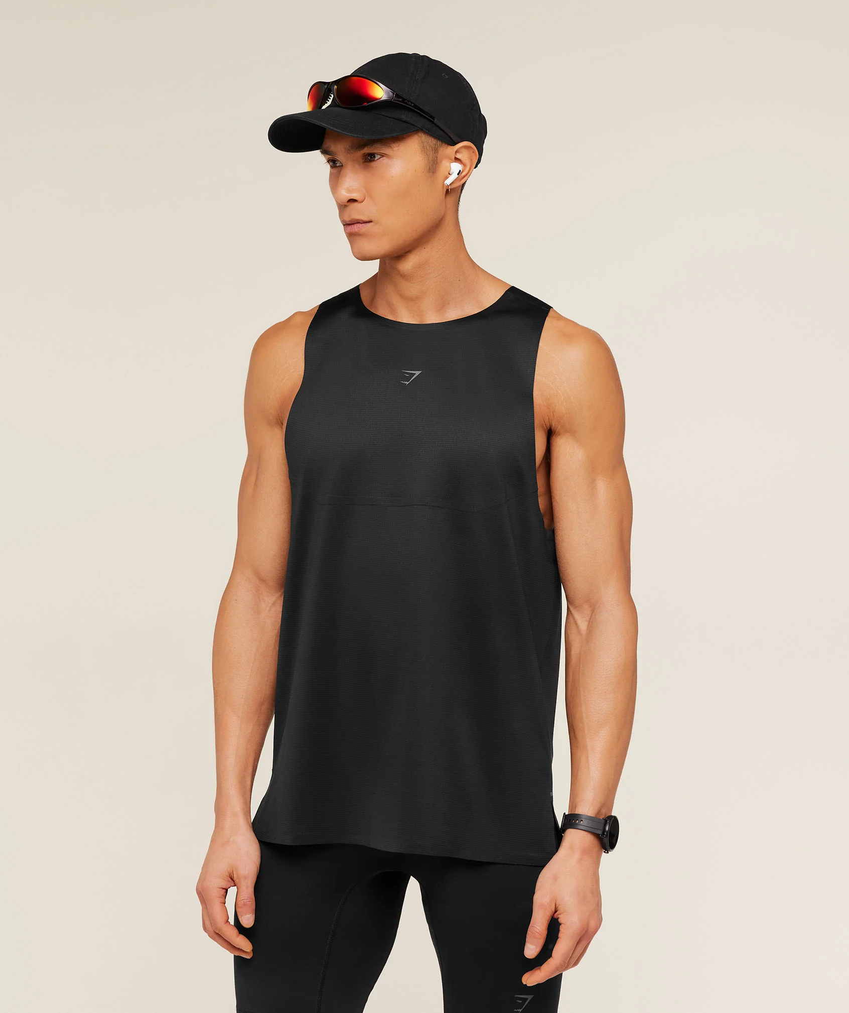 Gymshark Running Elite Tank Sleeveless Training Top Black