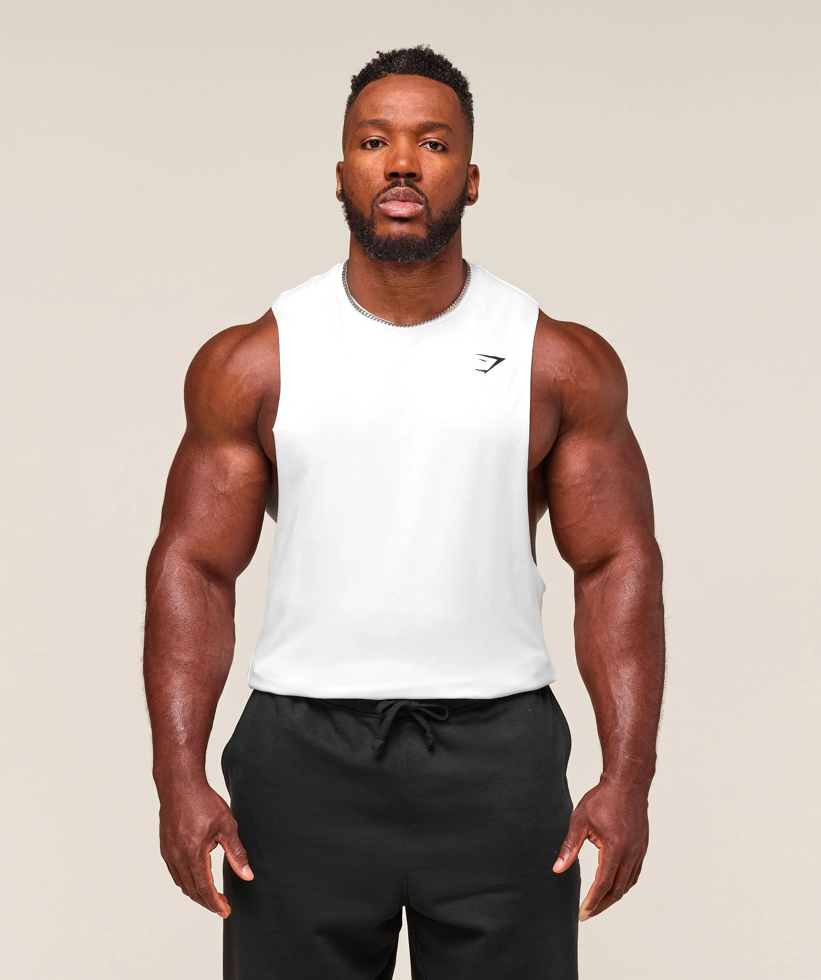 Critical Drop Arm Tank Slim Fit Training Top for Lifting