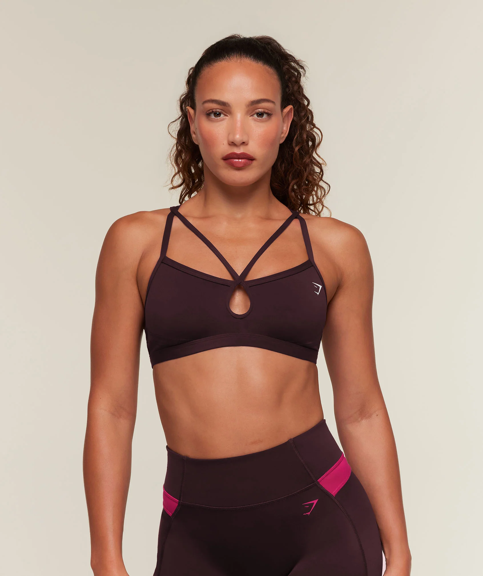 Edge Sports Bra with Crossover Straps and Light Support