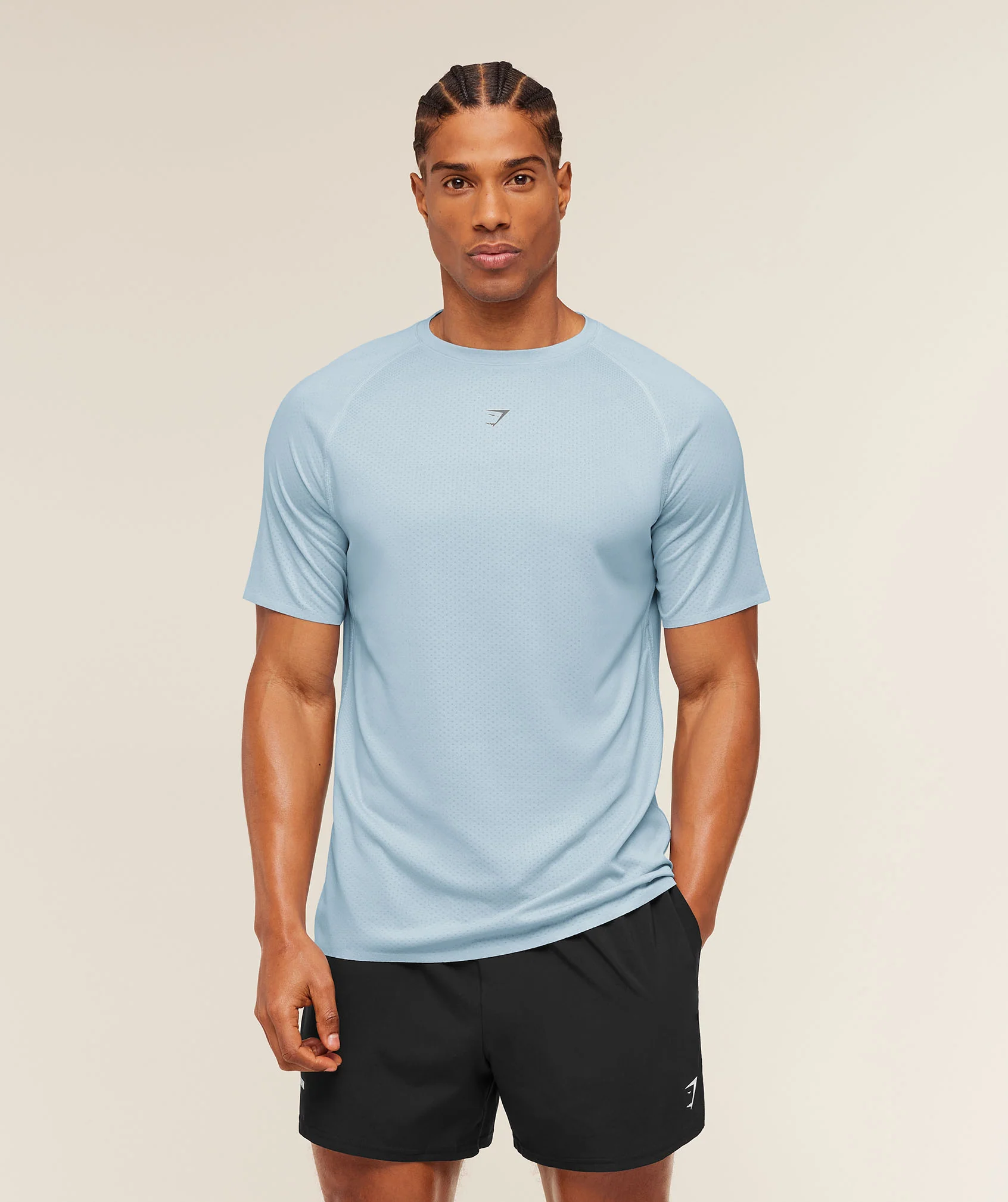 Gymshark Hybrid Engineered Jacquard T-Shirt Slim Fit Training Tee