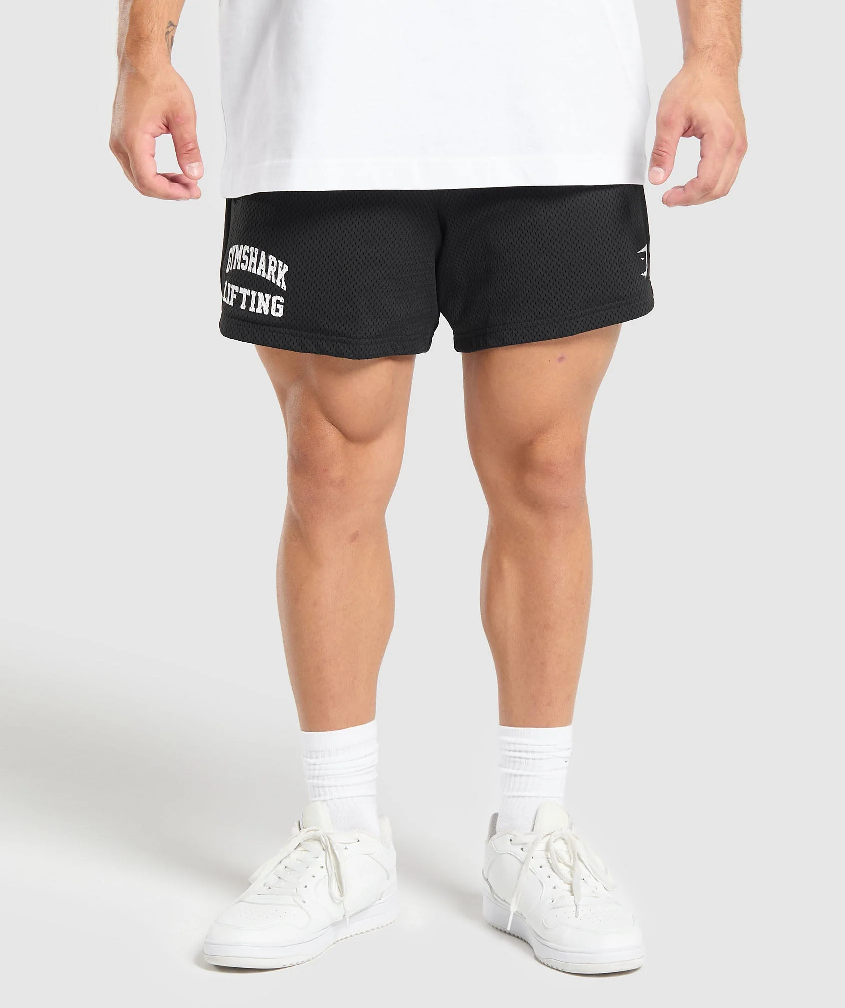 Gymshark Lifting Mesh 5 Inch Shorts in Black