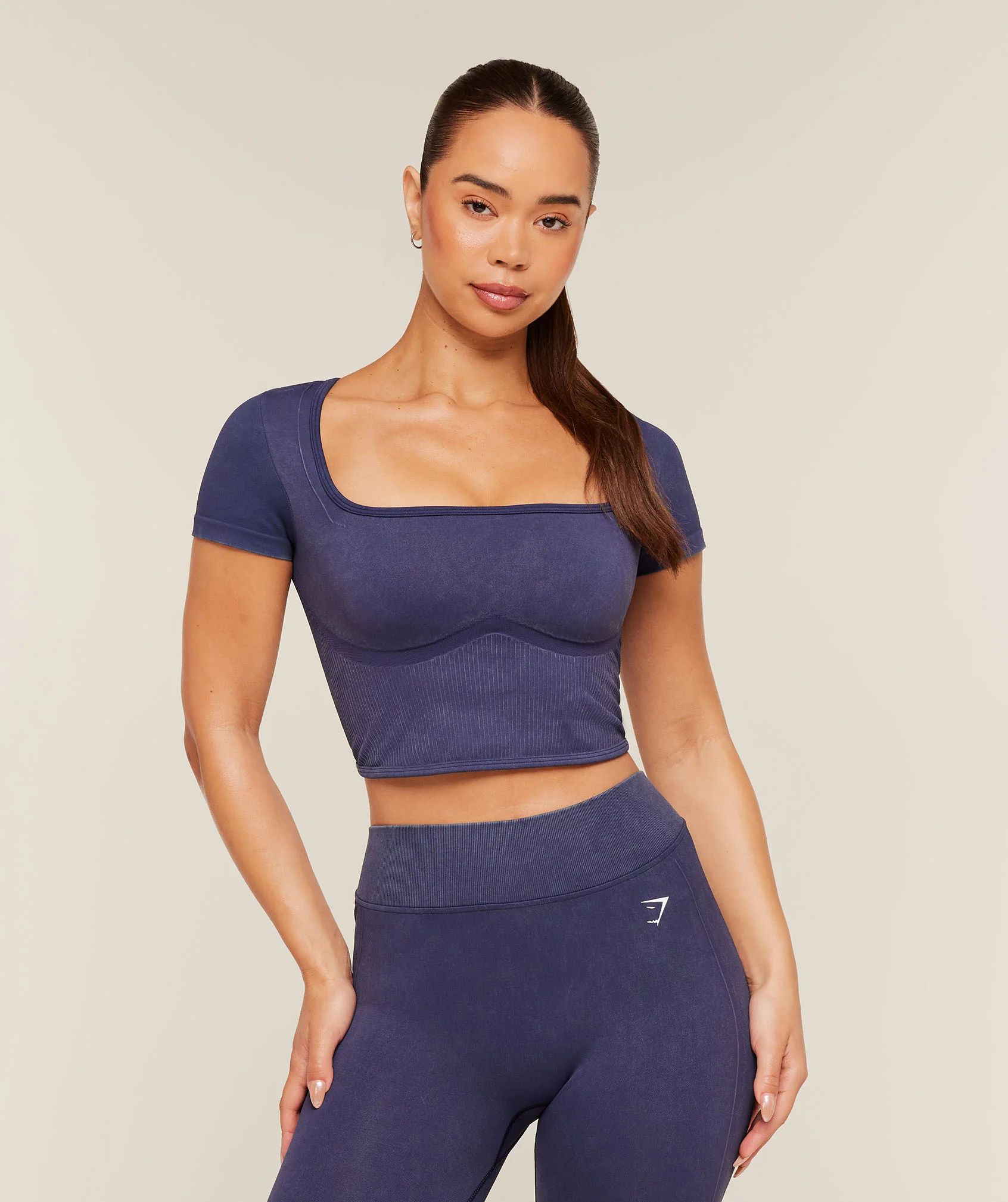 Gymshark x Bratz Crop Top with Soft-Square Neckline in Purple