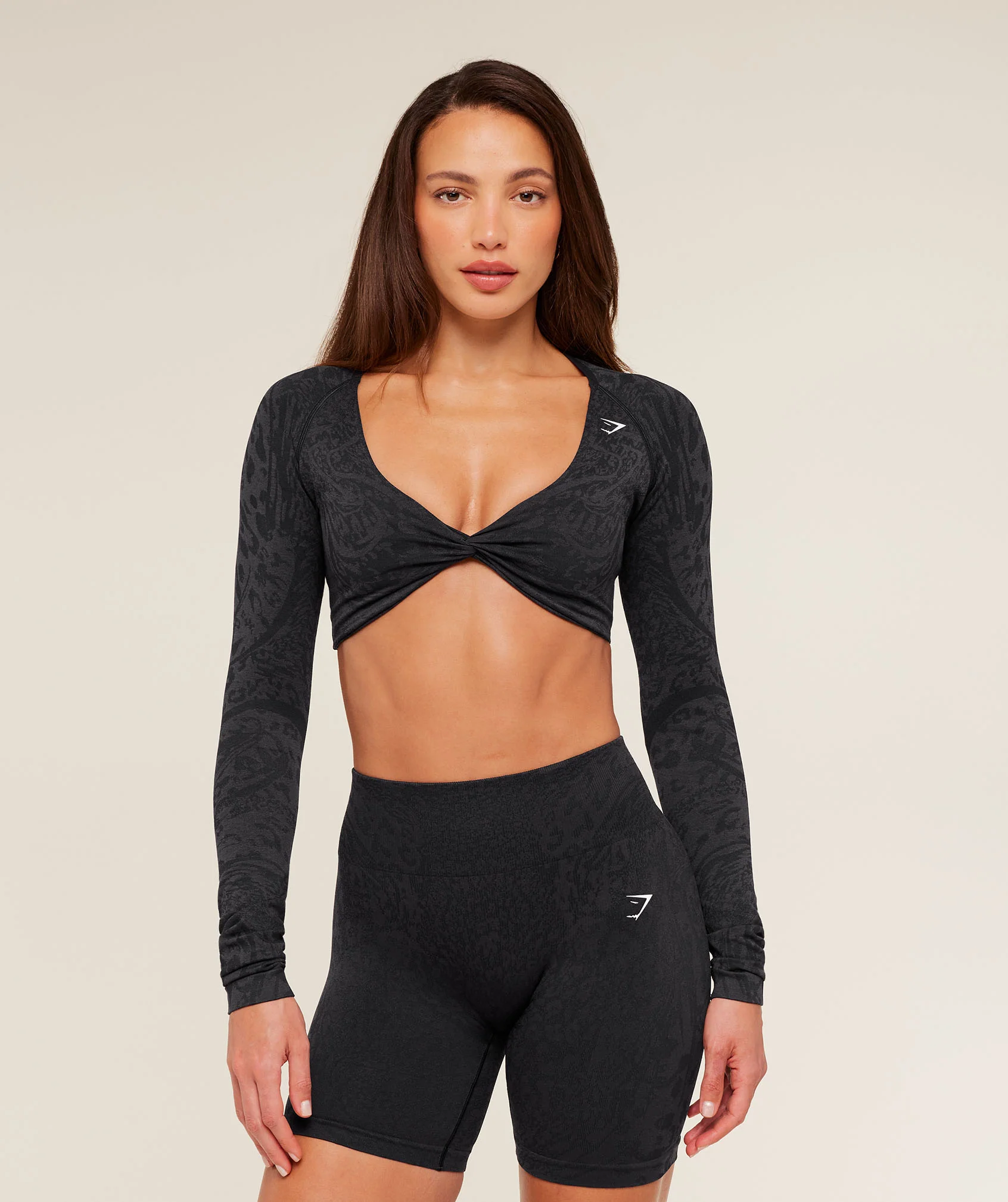 Adapt Animal Long Sleeve Crop Top by Whitney
