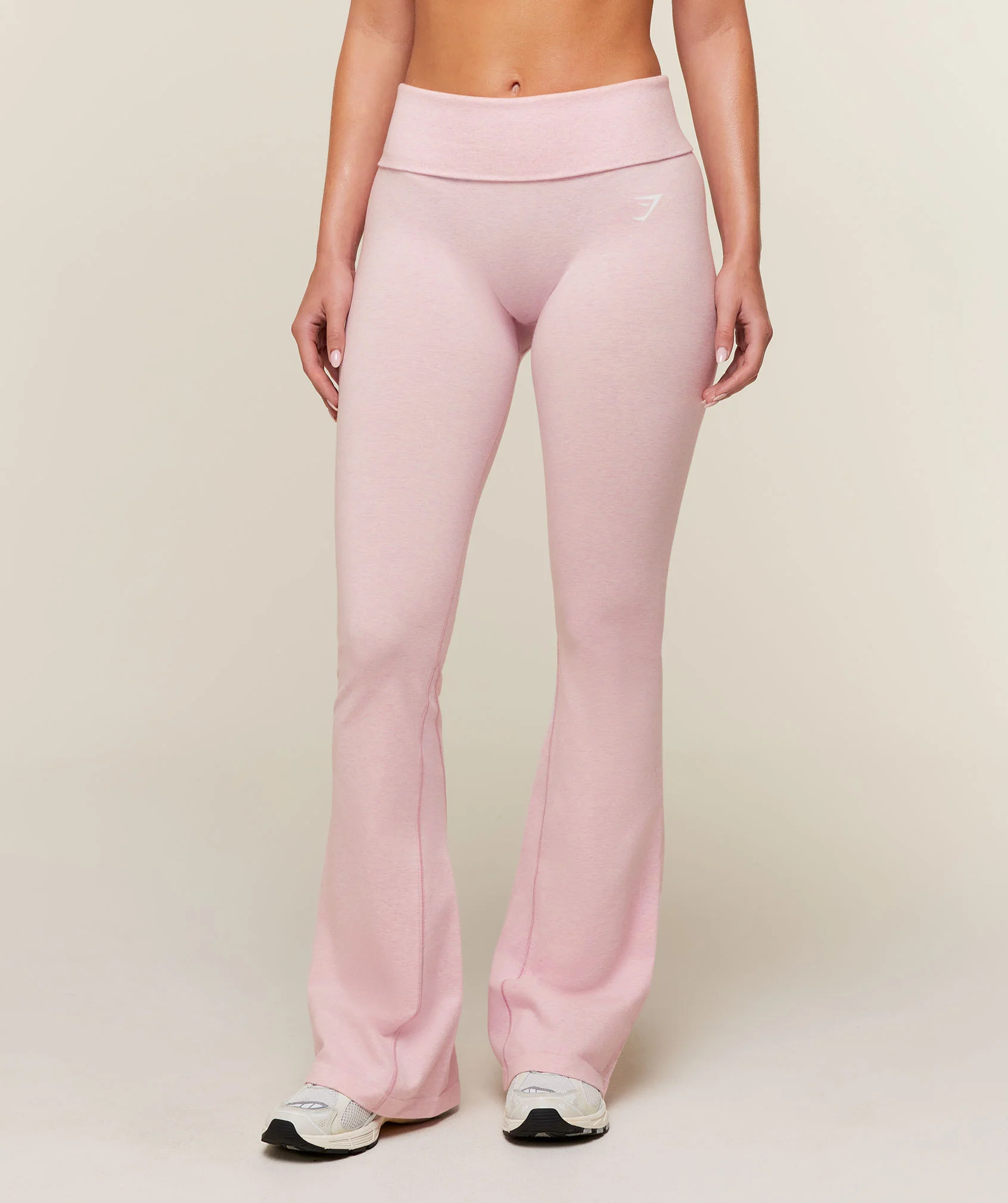Gymshark CottonMove™ Flared Leggings with Foldover Waist