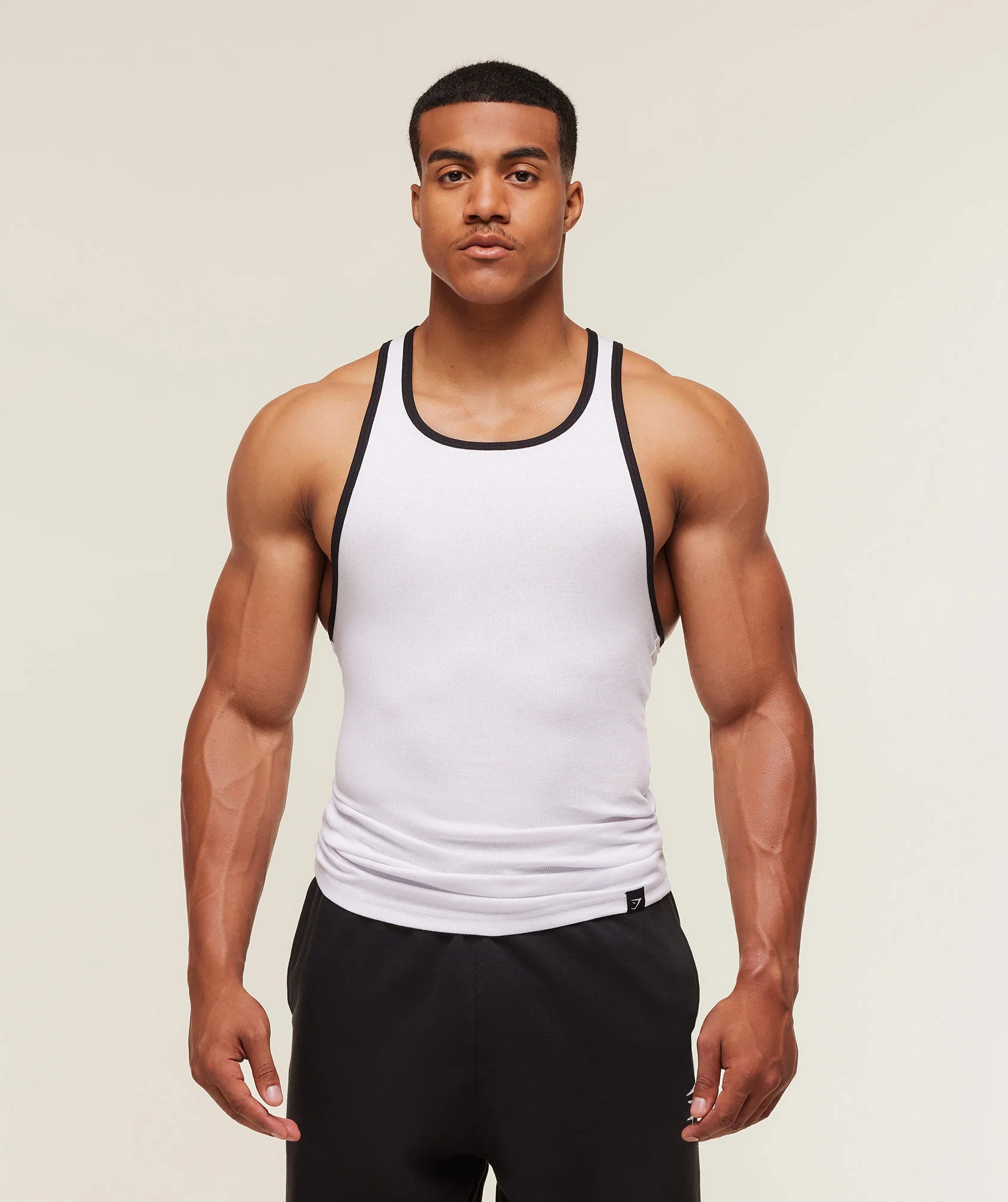 Ribbed Tank 1PK Slim Fit Cotton Sleeveless Top