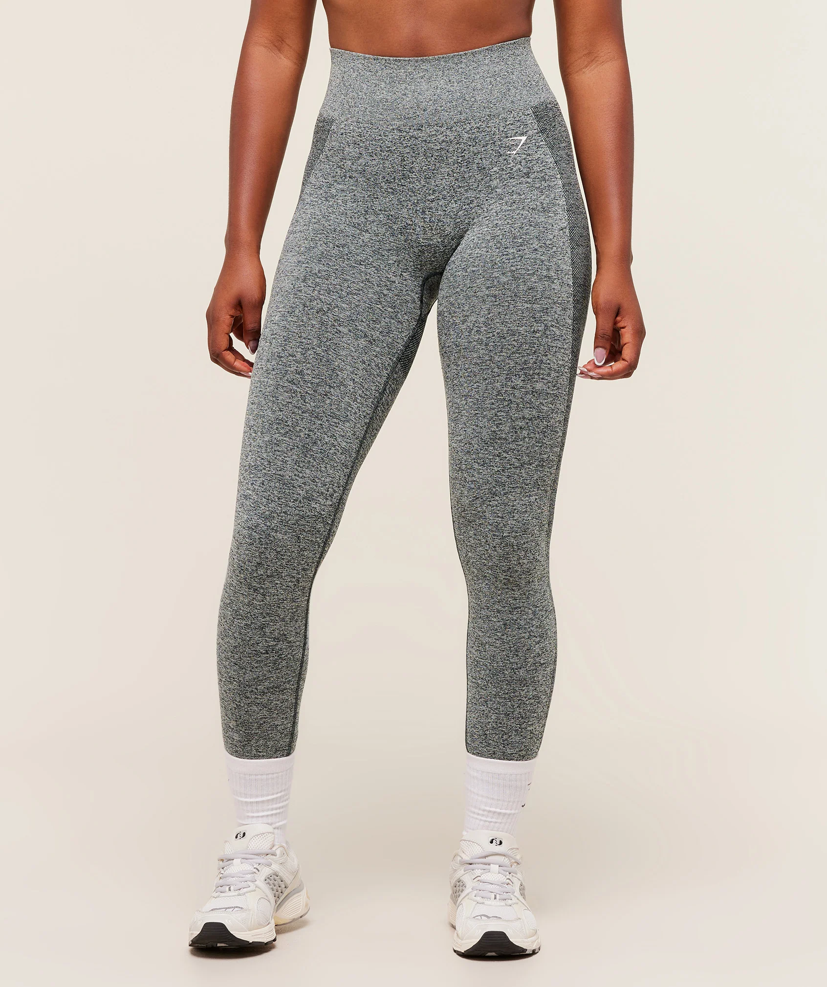 Flex High Waisted Seamless Leggings with Waistband Graphic