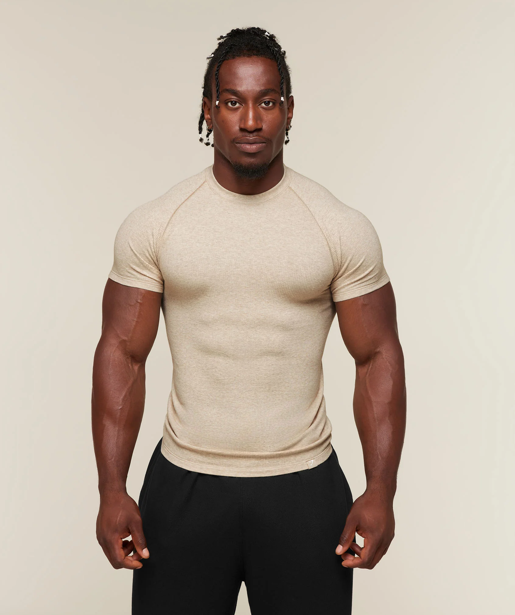 Gymshark Cotton Seamless T-Shirt Breathable Muscle Fit Gym Tee