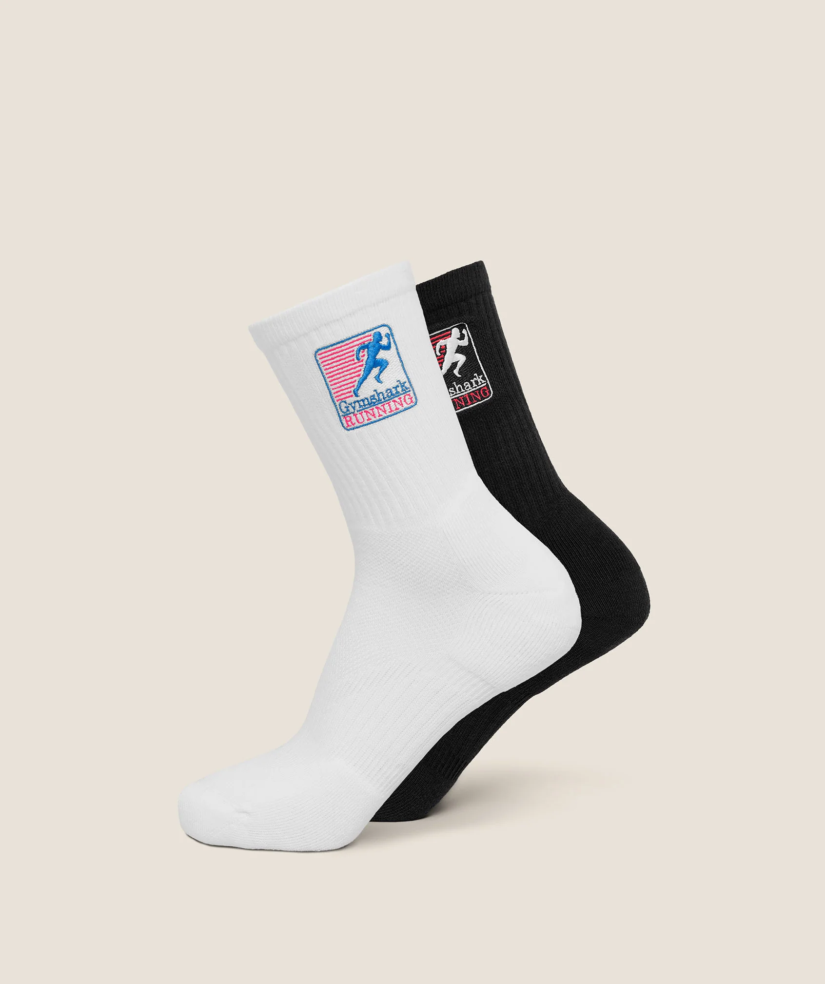 Running Graphic Crew Socks 2pk for Training and Everyday Wear