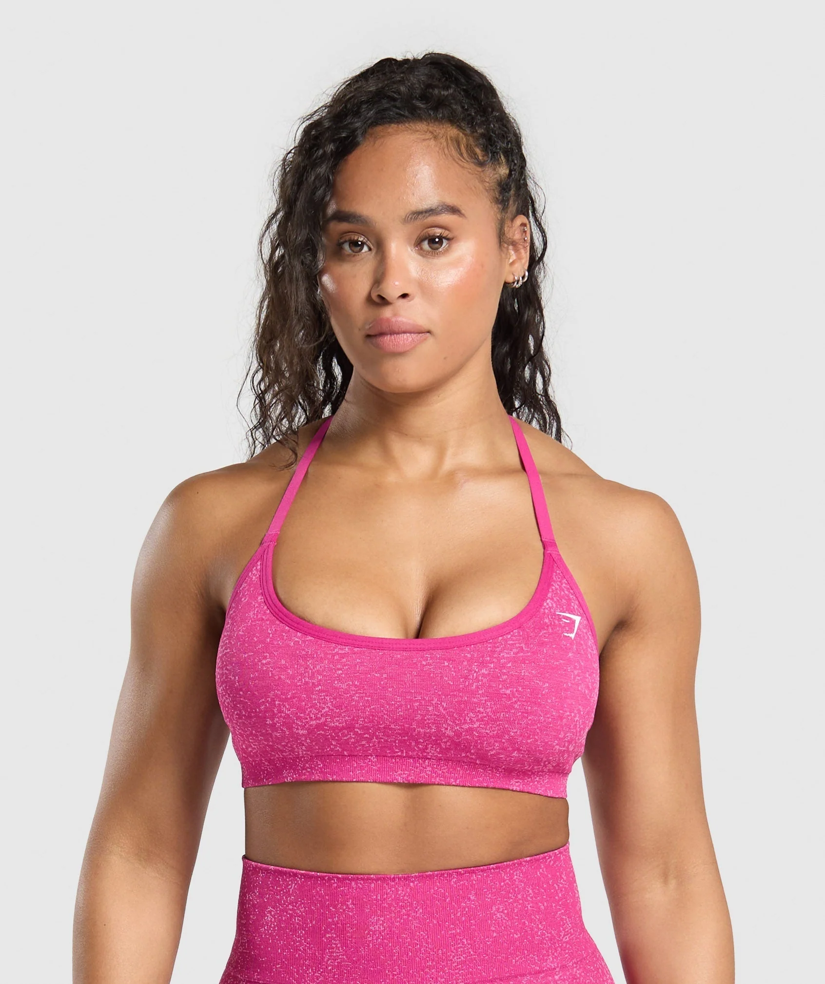 Adapt Fleck T-Back Bra in Winning Pink Sour Pink