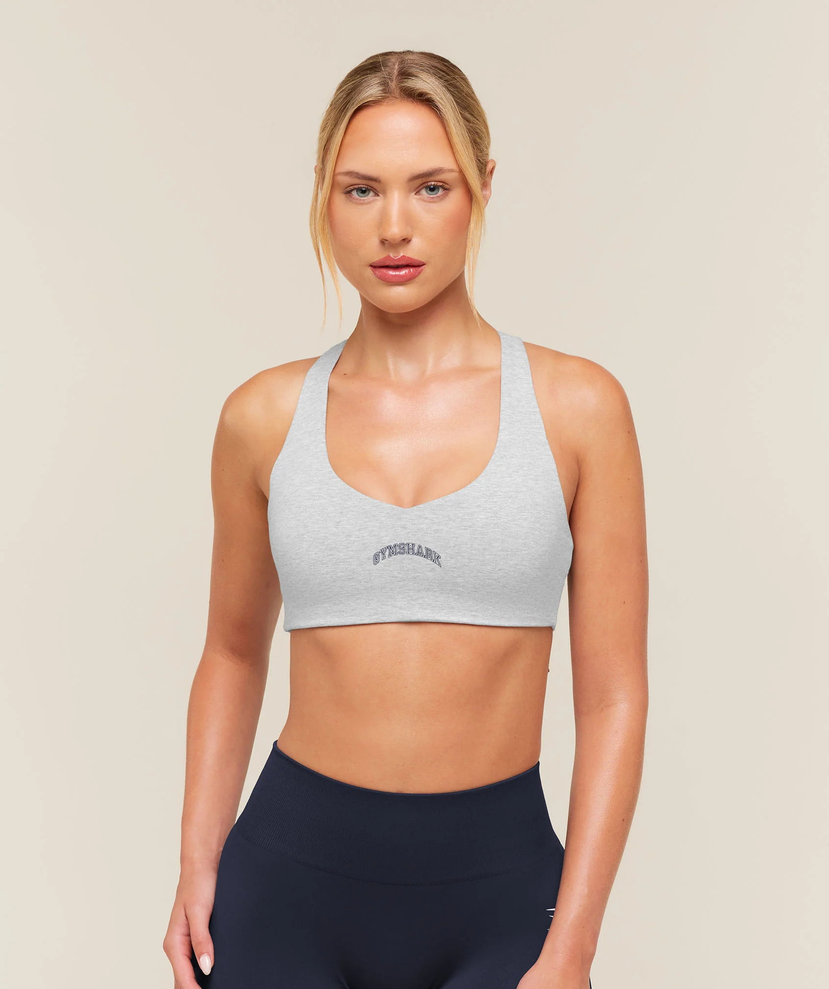 Gymshark Training Campus Cotton Sports Bra with Racerback and Removable Cups