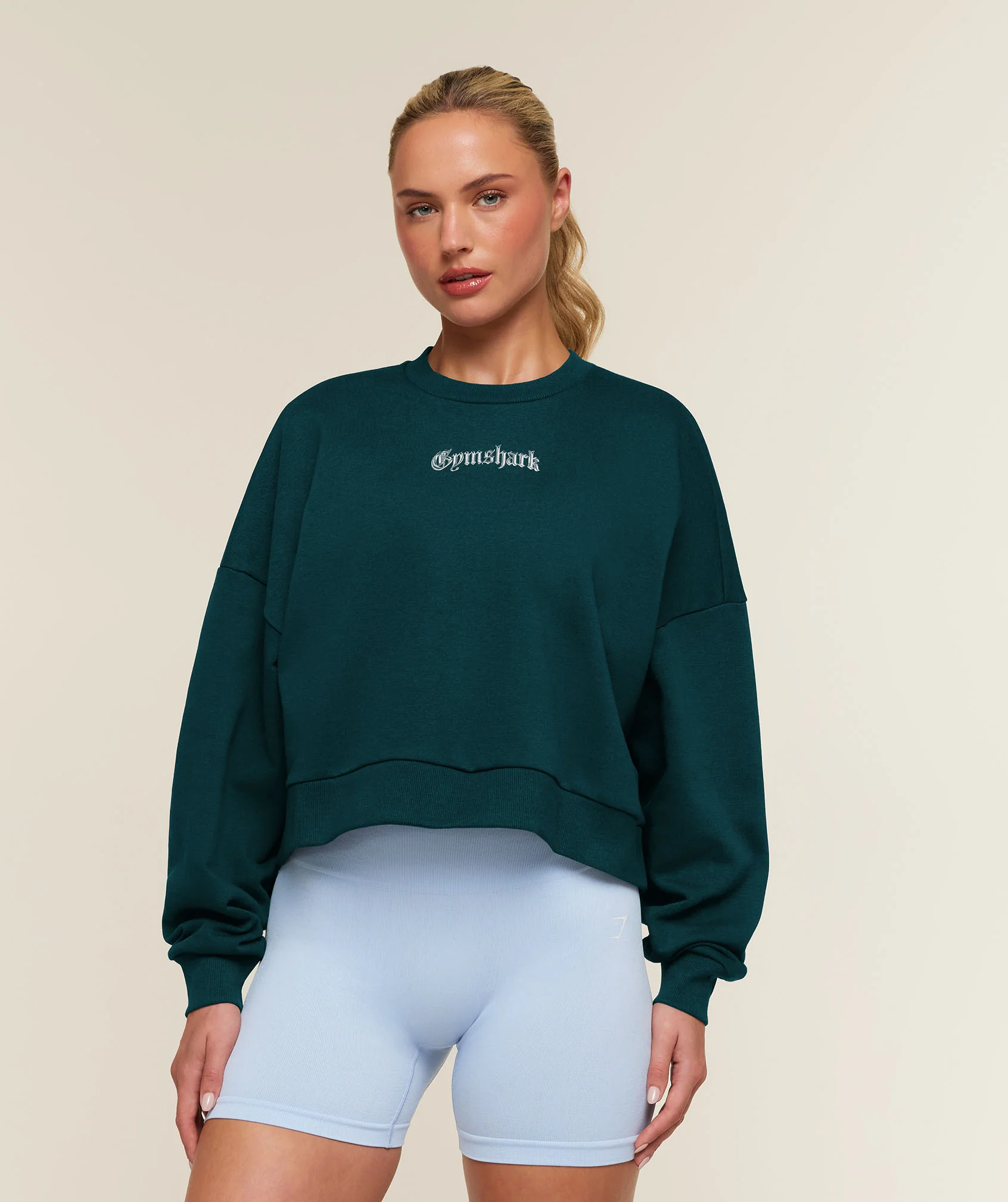 Gymshark Chrome Graphic Sweatshirt Oversized Cotton Pullover