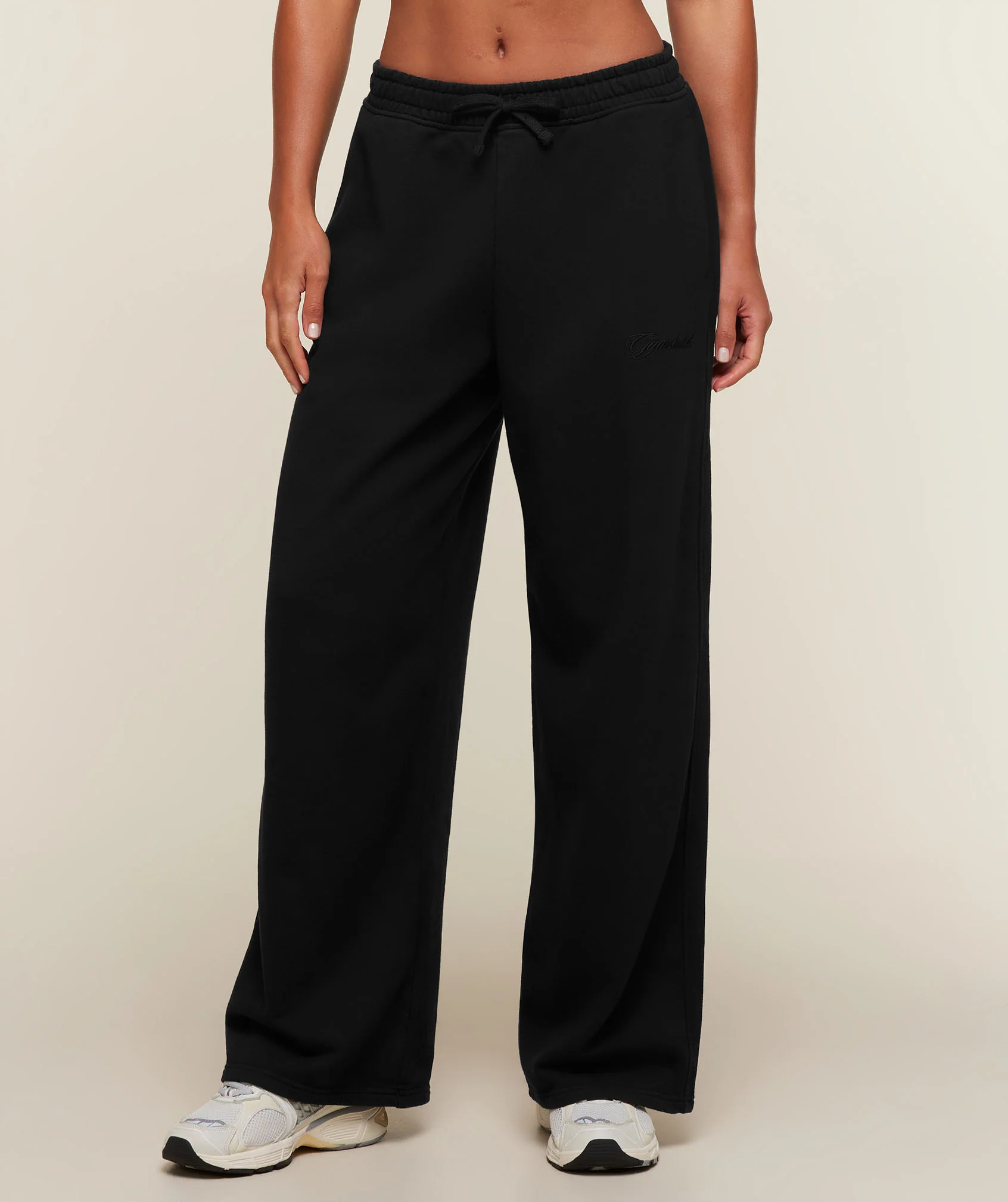 Appliqué Sweatpants Wide Leg Oversized Fit