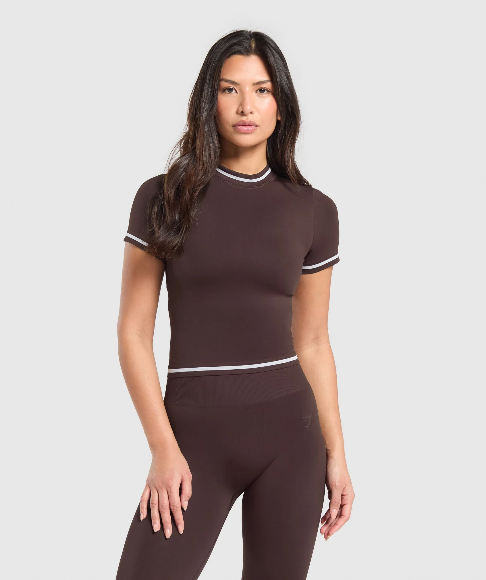 Gymshark Contrast Seamless T-Shirt with Piping Detail