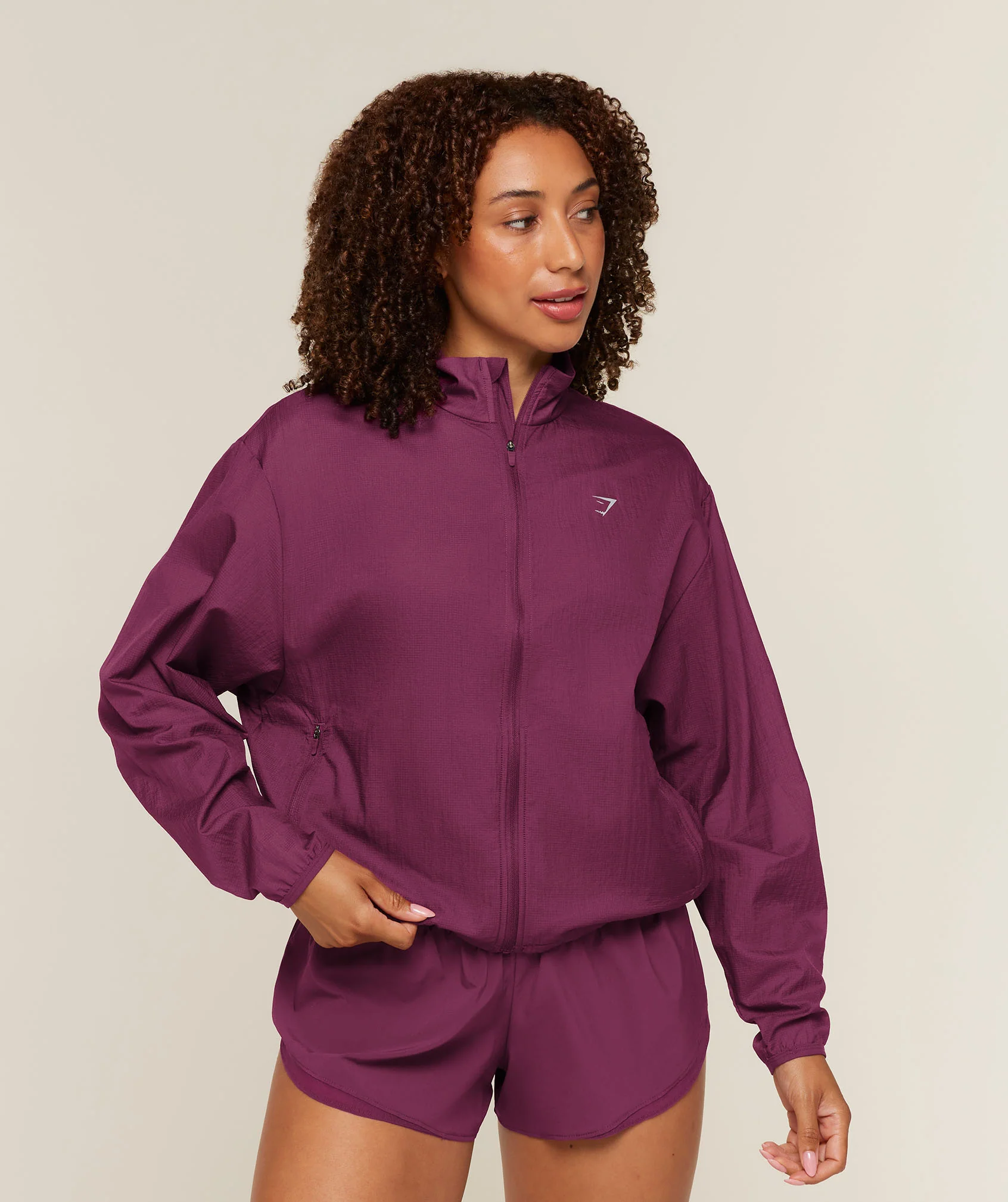 Gymshark Hybrid Track Jacket Lightweight Running Zip Jacket