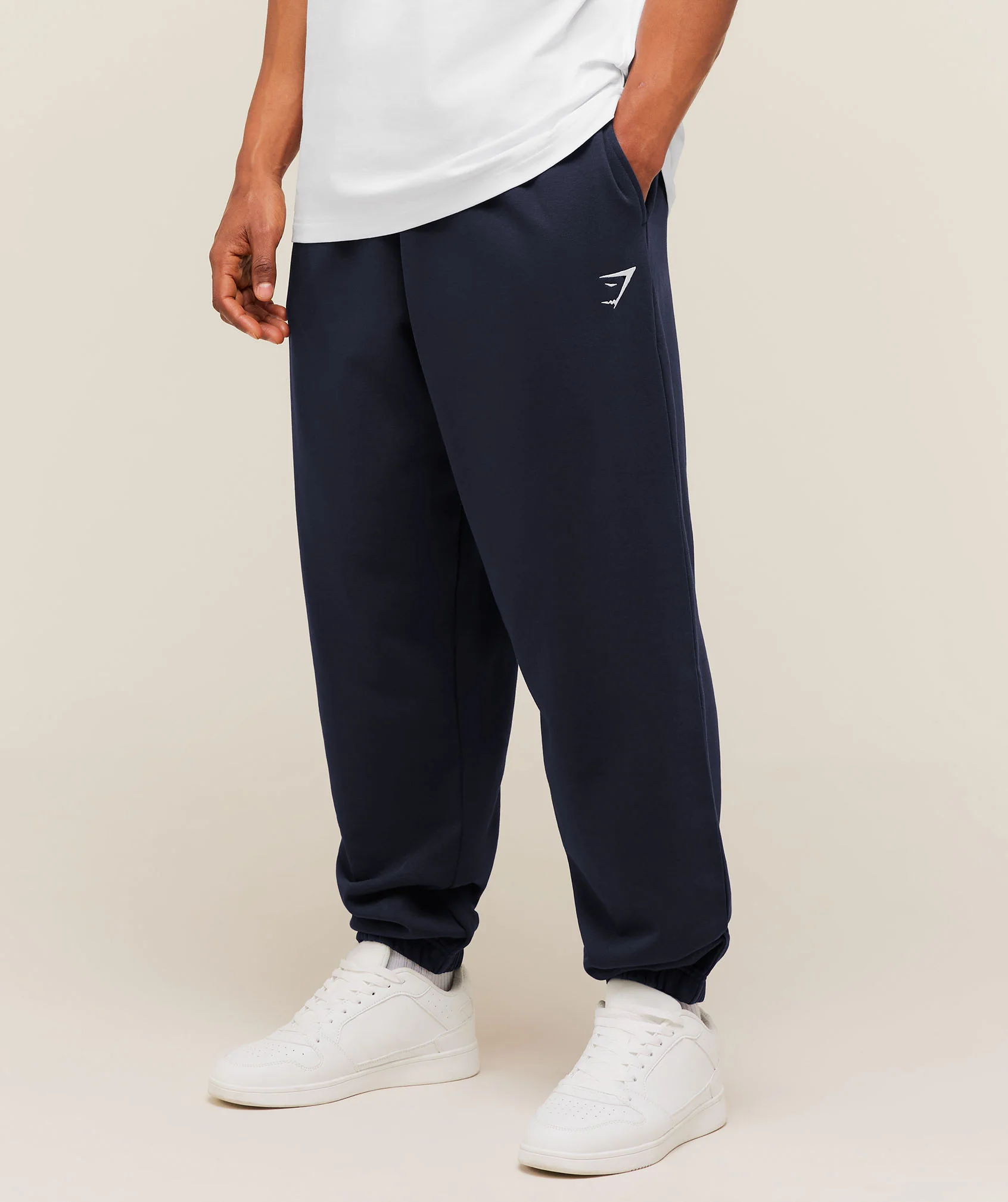 Gymshark Crest Oversized Joggers in Blue