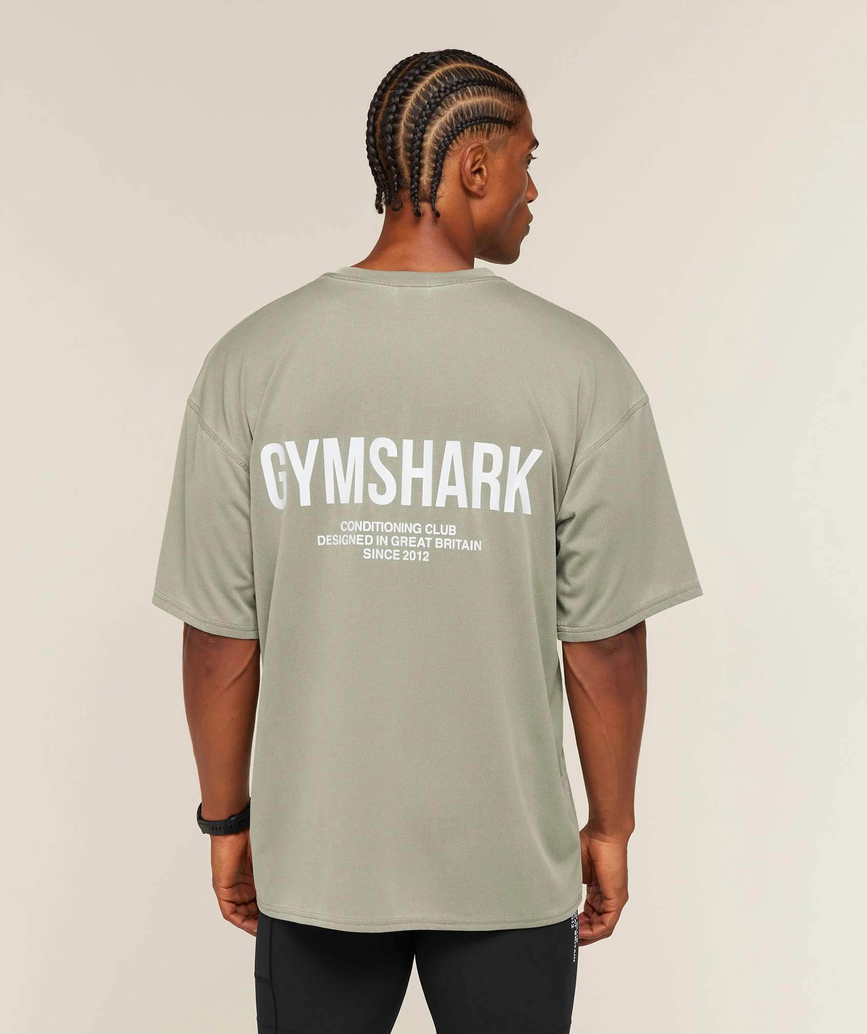 Gymshark Conditioning Club Washed T-Shirt Oversized Fit Green