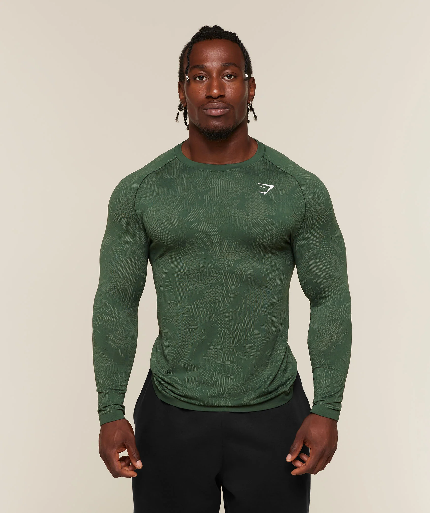 Gymshark Geo Seamless Long Sleeve T-Shirt Slim Fit