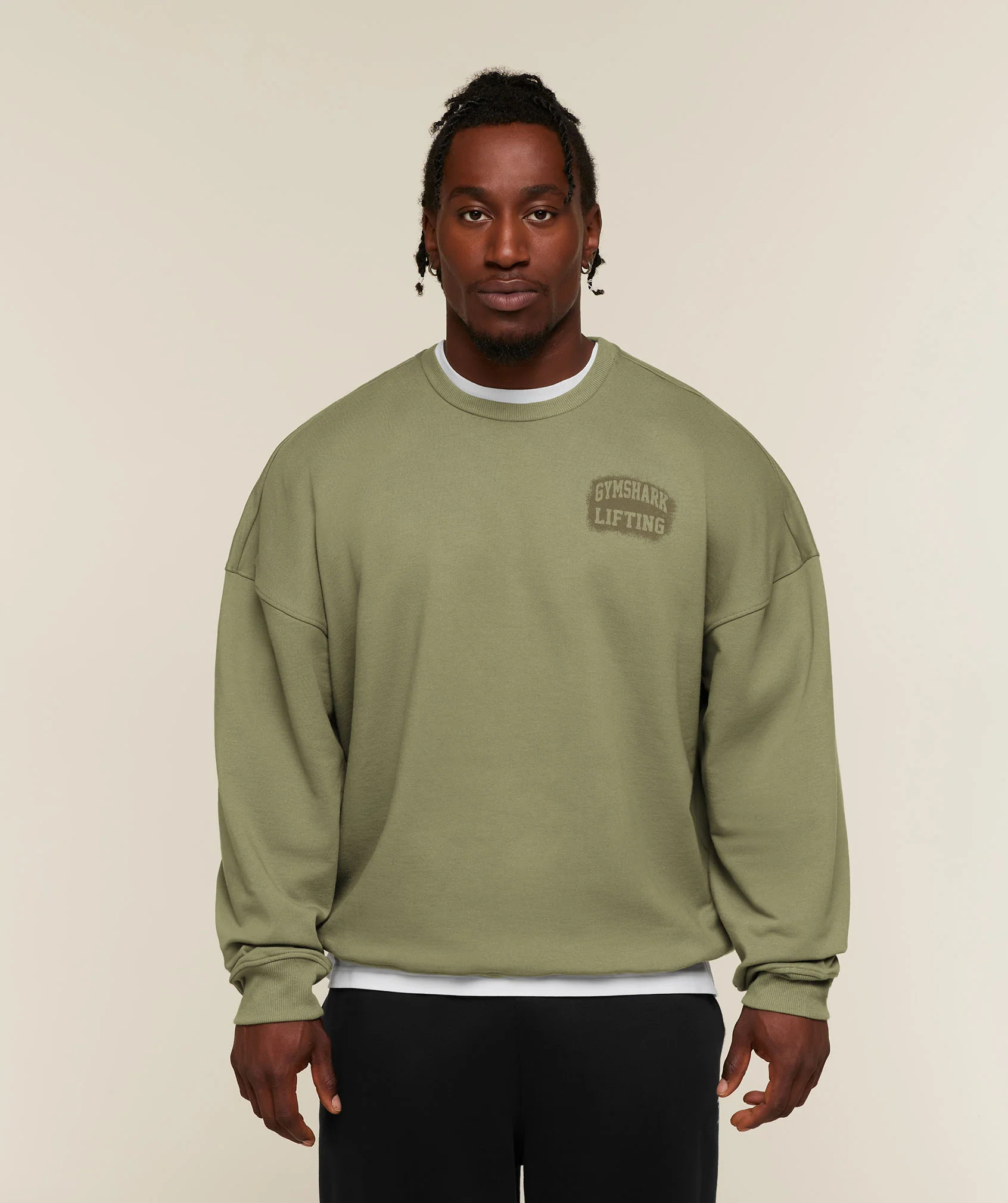 Gymshark Faded Lifting Graphic Sweatshirt Oversized Pullover