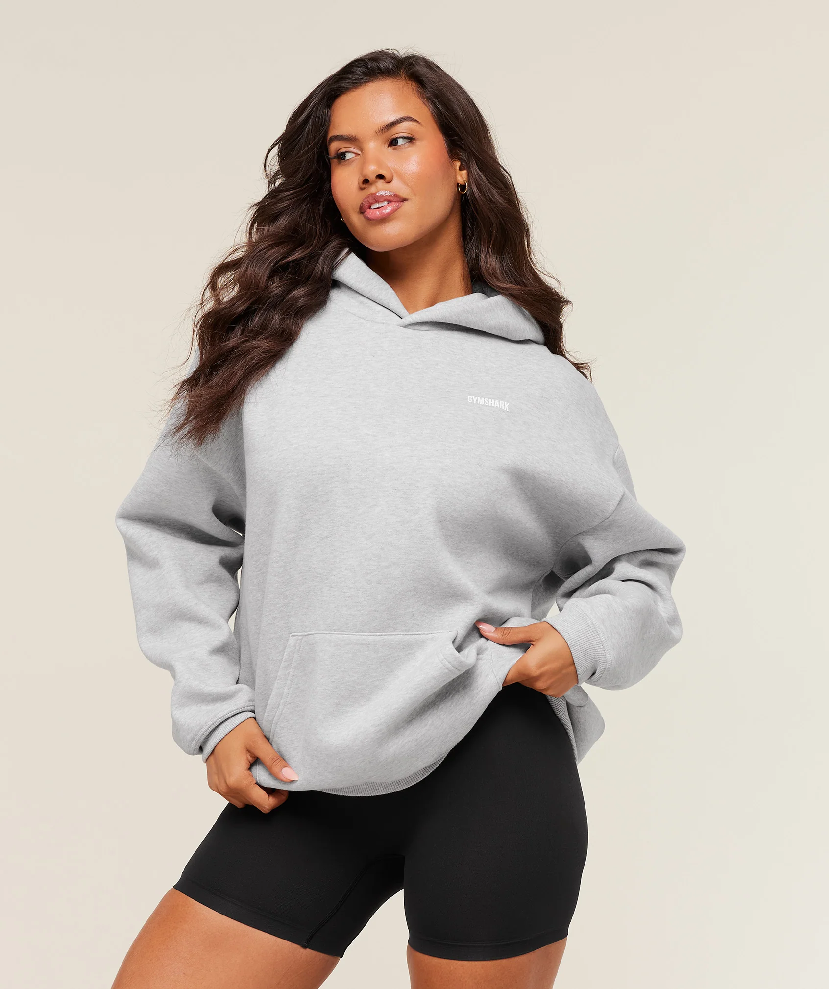 Cosy Luxe Pullover Hoodie in Grey with Boxy Oversized Silhouette