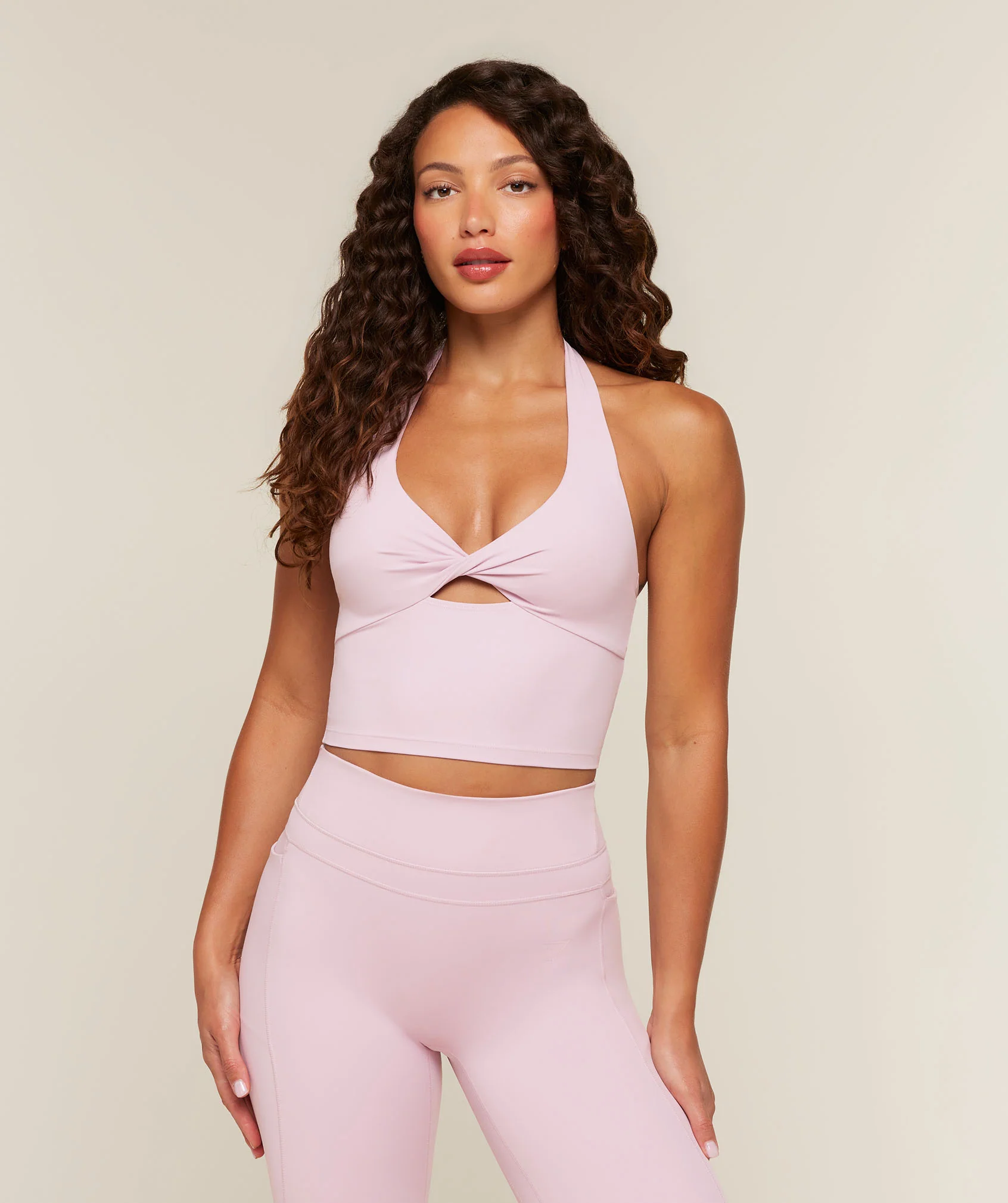 Whitney Twist Front Shelf Tank with Built-In Bra