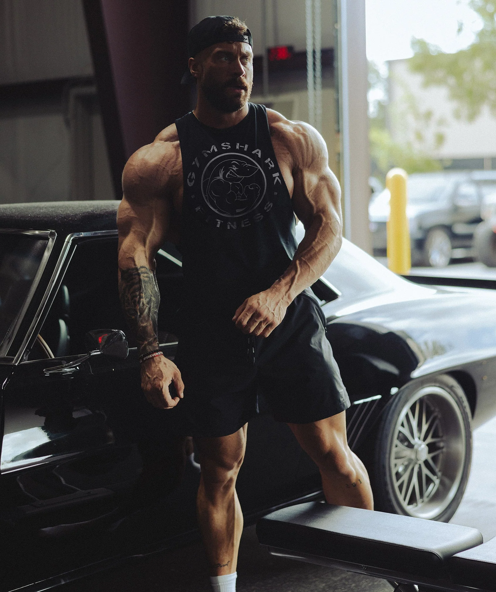 Gymshark Legacy Drop Arm Tank in Black – Slim Fit Gym Top
