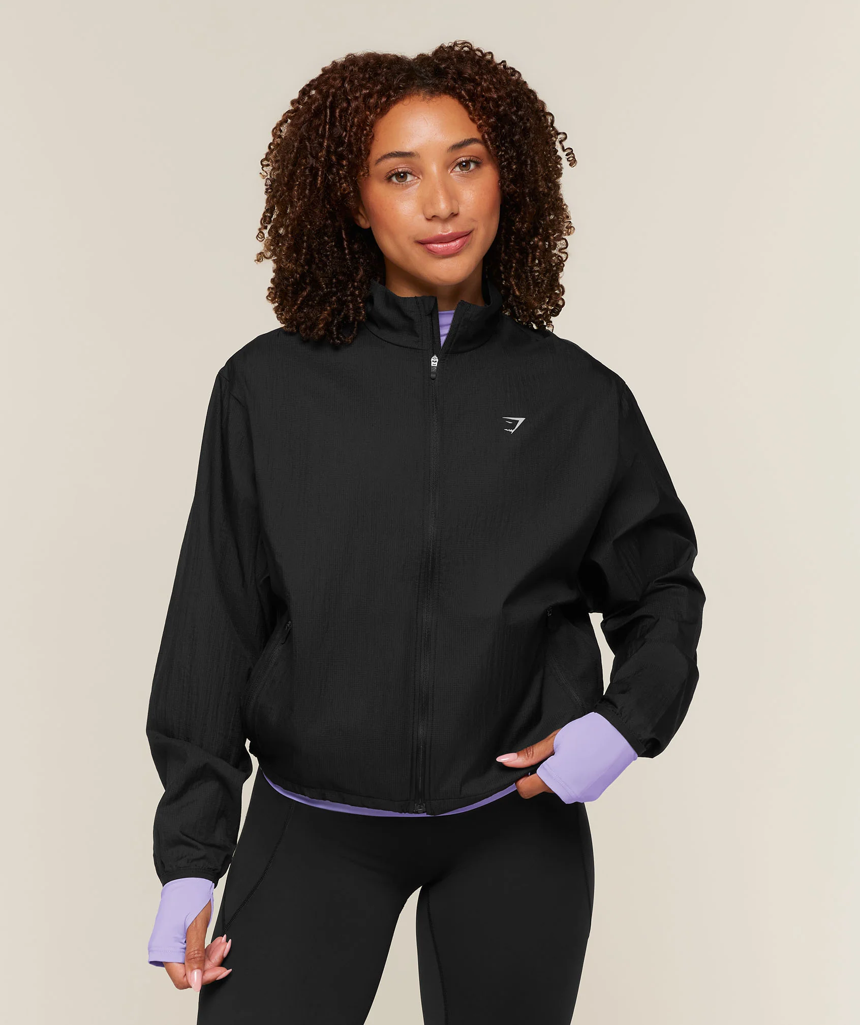 Gymshark Hybrid Track Jacket Lightweight Running Zip Jacket