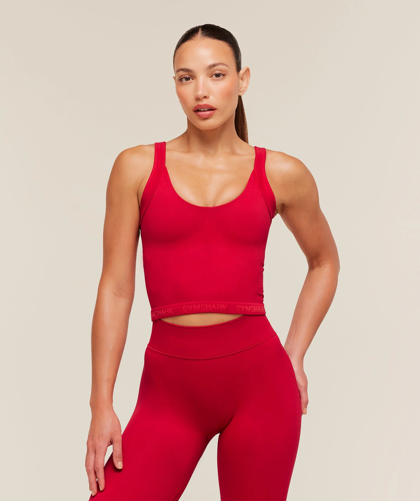 Flex V4 Tank Top in Body Fit with Deep V Neckline