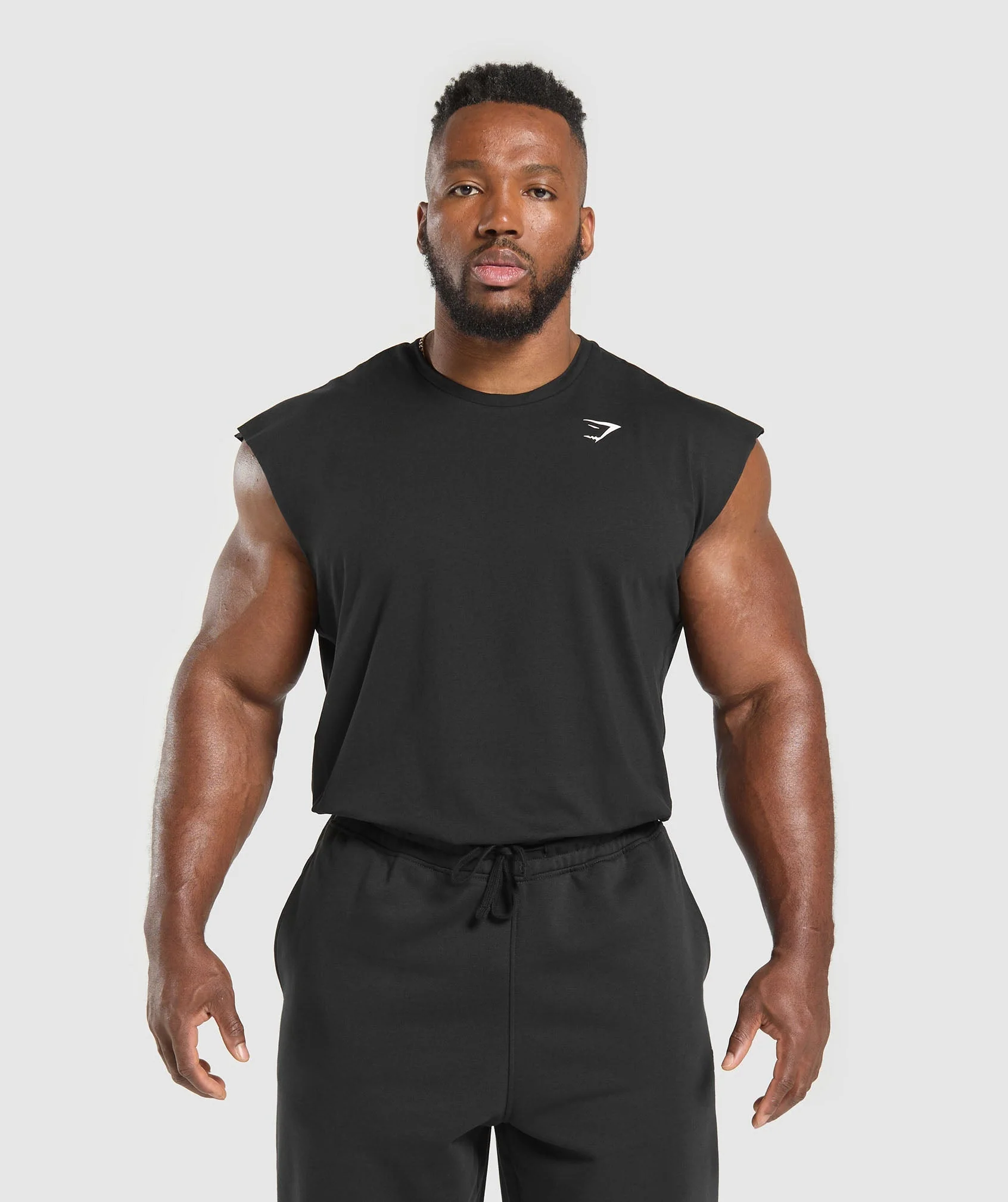 Gymshark Critical Cut Off Tank Black Slim Fit Training Top