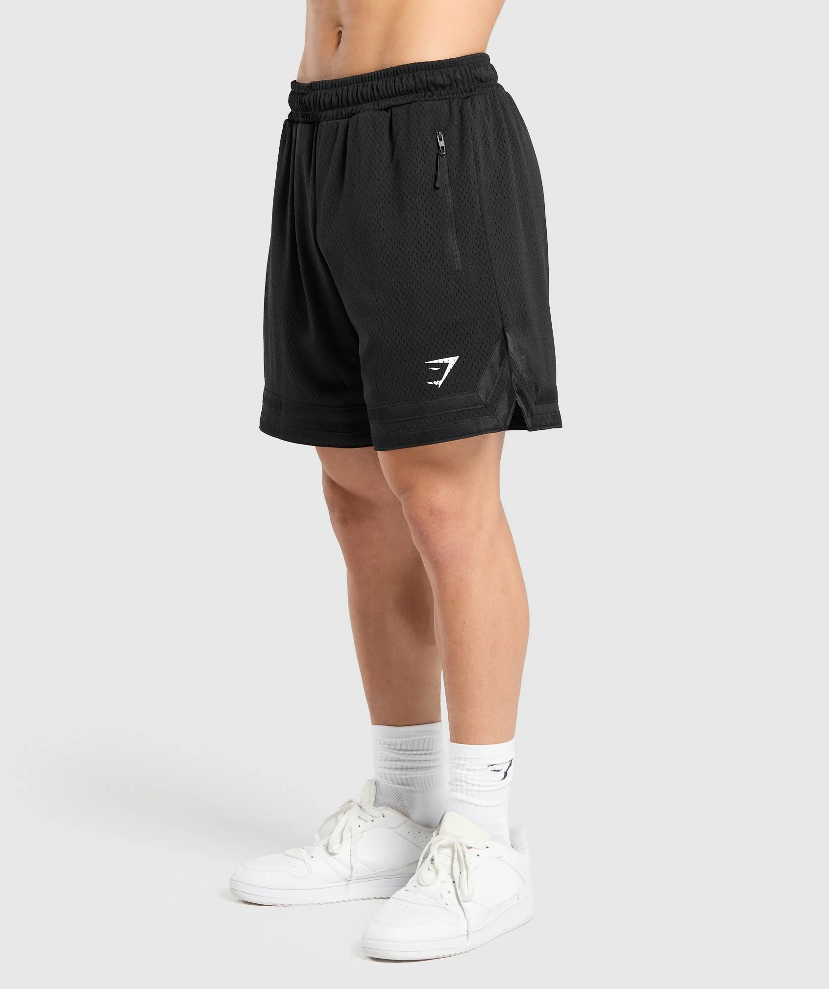 Gymshark Campus Mesh Shorts, Regular Fit with Varsity Hem Tape