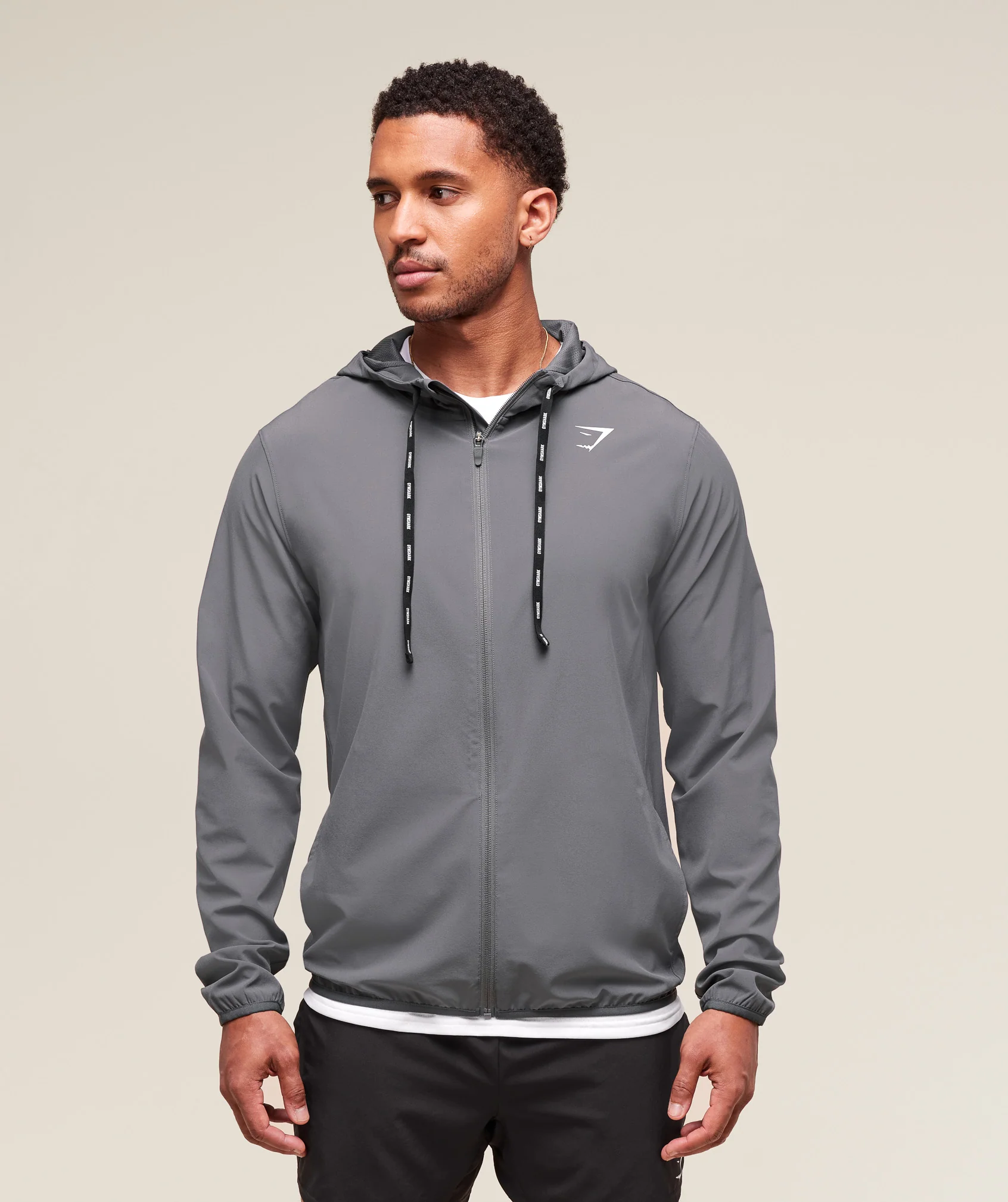 Arrival Track Jacket with Drawcord Hood and Sweat-Wicking Fabric