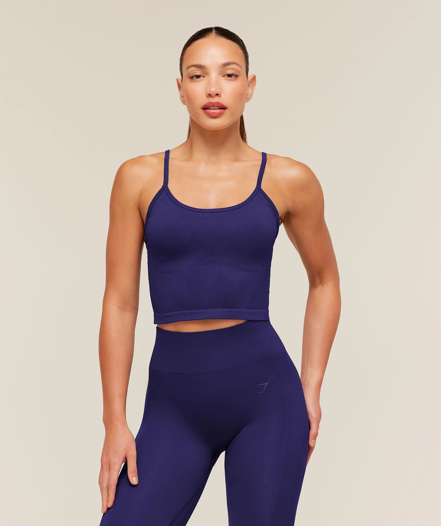 Gymshark Energise Seamless Crop Top with Tie-Back Straps