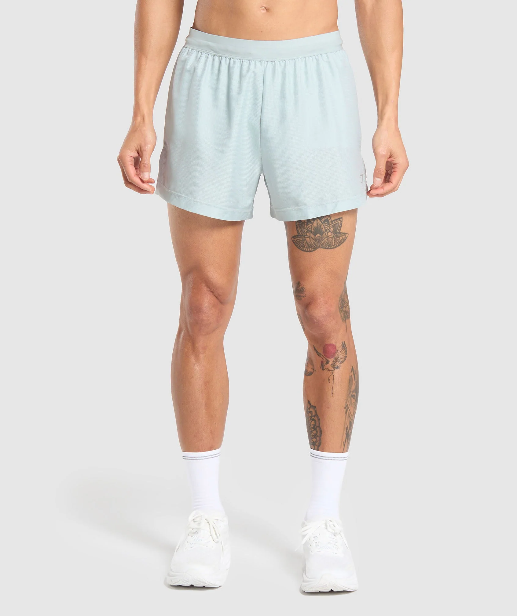 Gymshark Running Shorts Cool Blue with Drawcord Waist