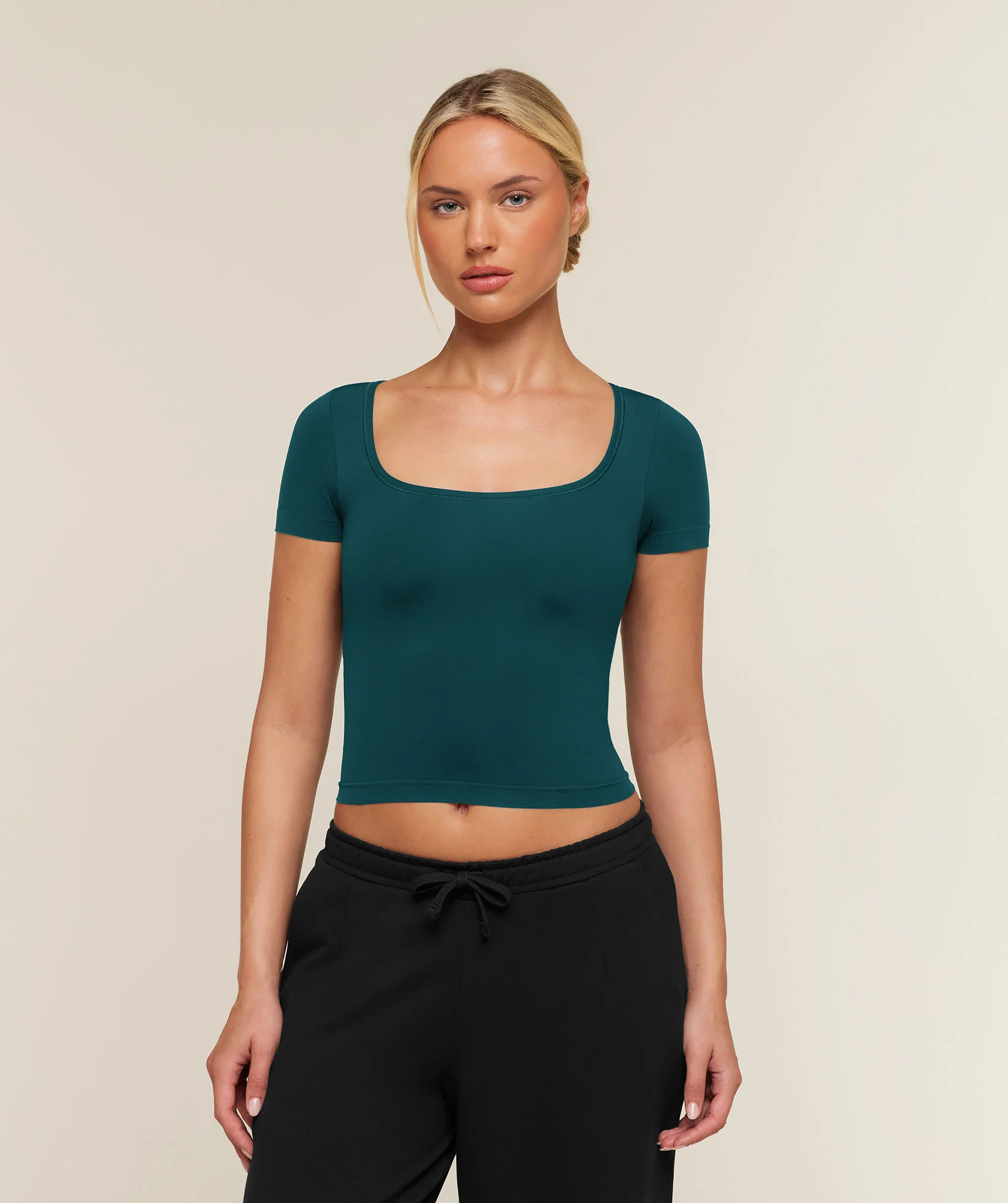 FeatherForm™ Scoop Neck T-Shirt in Lightweight Seamless Fabric