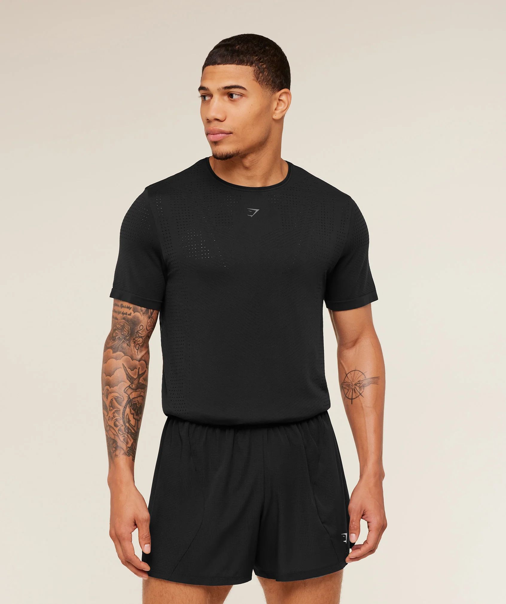 Gymshark Seamless Running T-Shirt in Black for Men