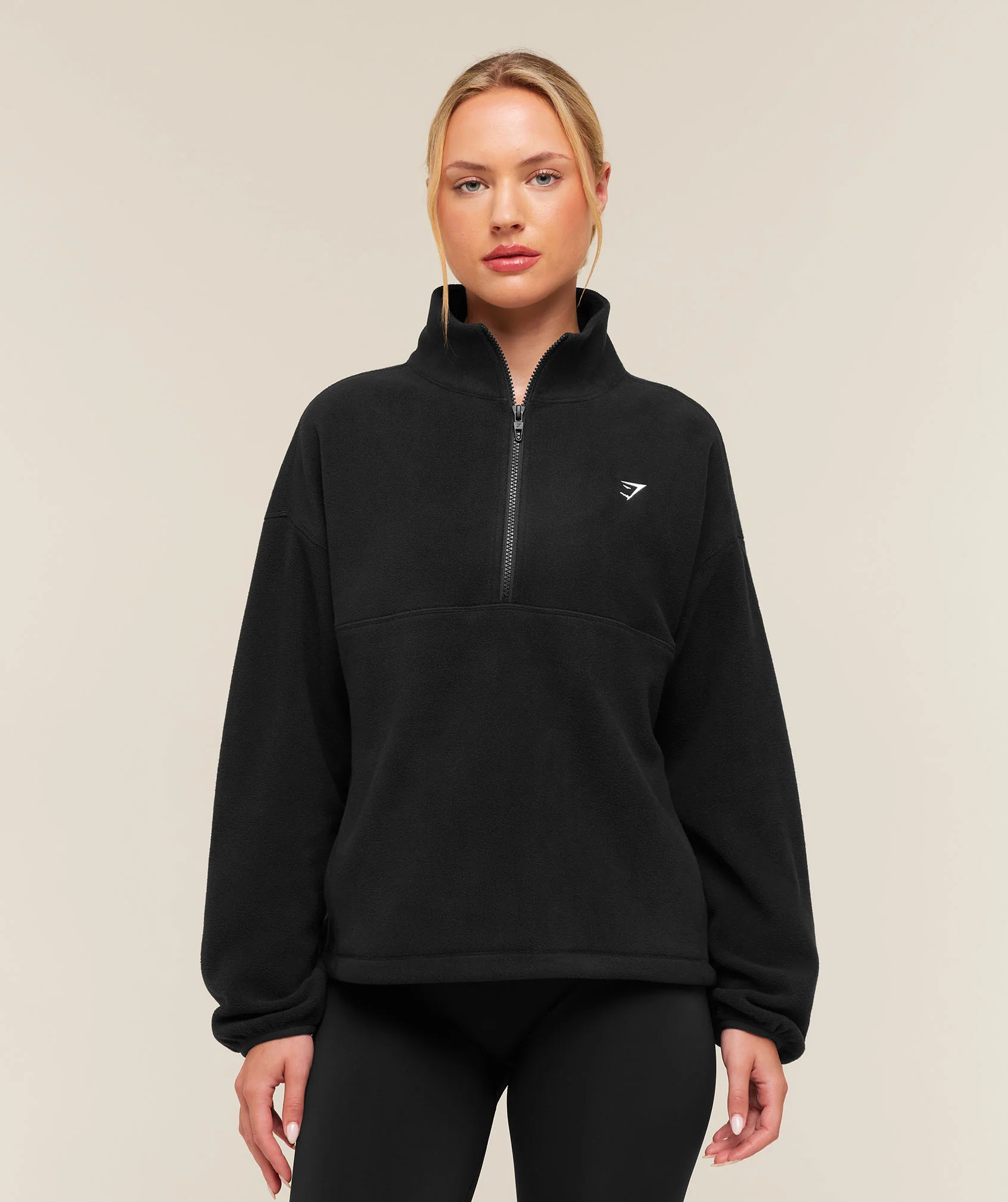 Veste polaire 1/4 zip en tissu polaire doux