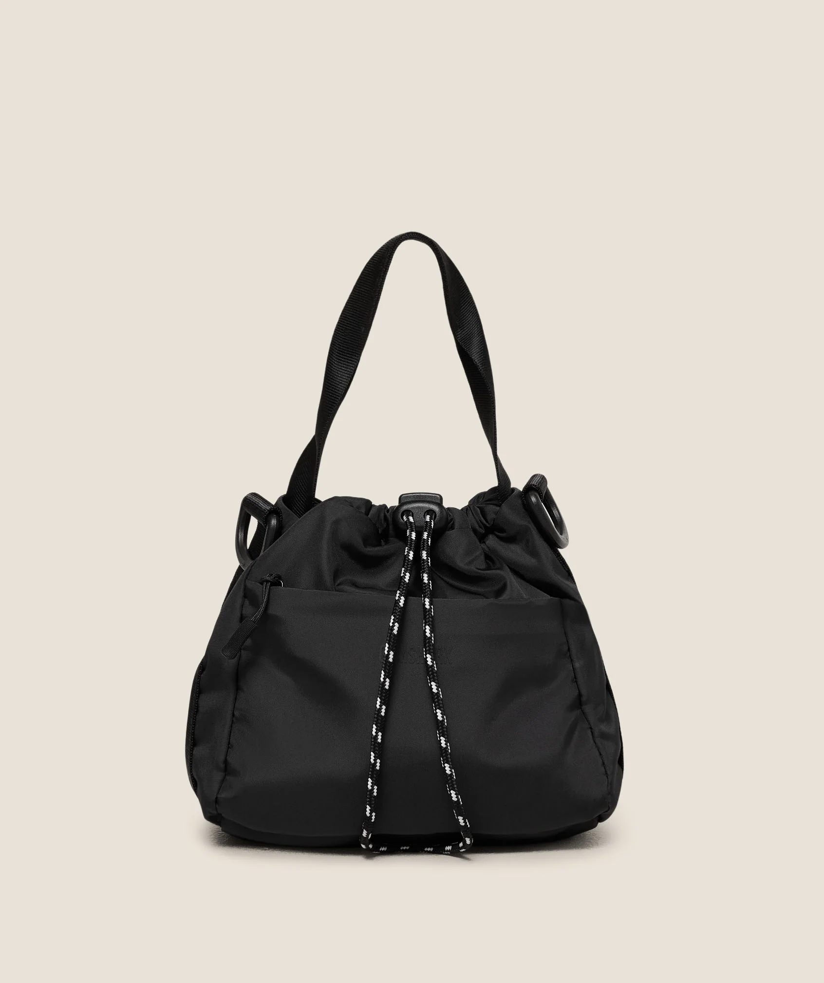 Mode Crossbody Bag with Detachable Strap and Drawstring
