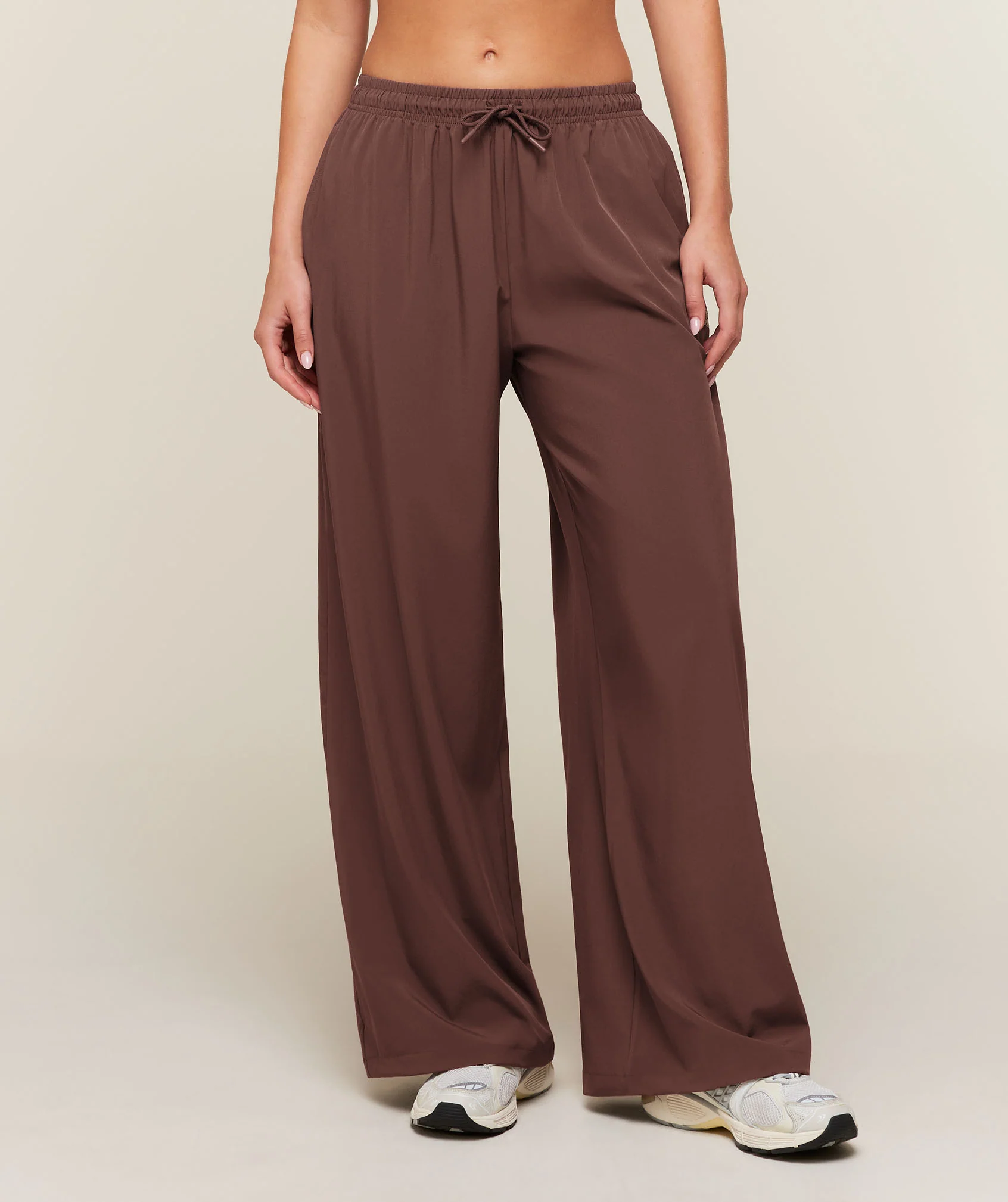 Gymshark Campus Track Pants in Brown with Adjustable Ankle Hems