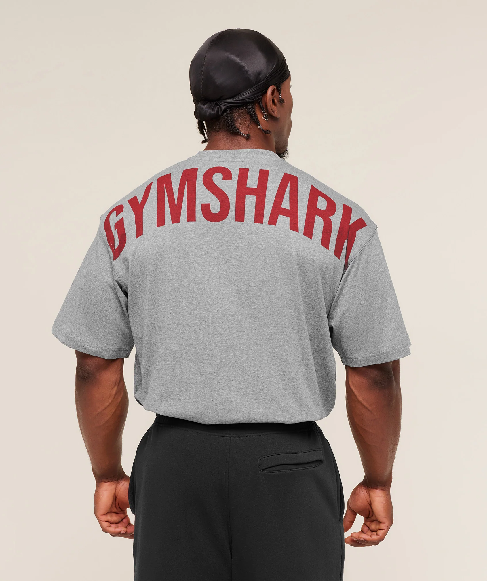 Gymshark Power T-Shirt Grey Oversized Short Sleeve Tee