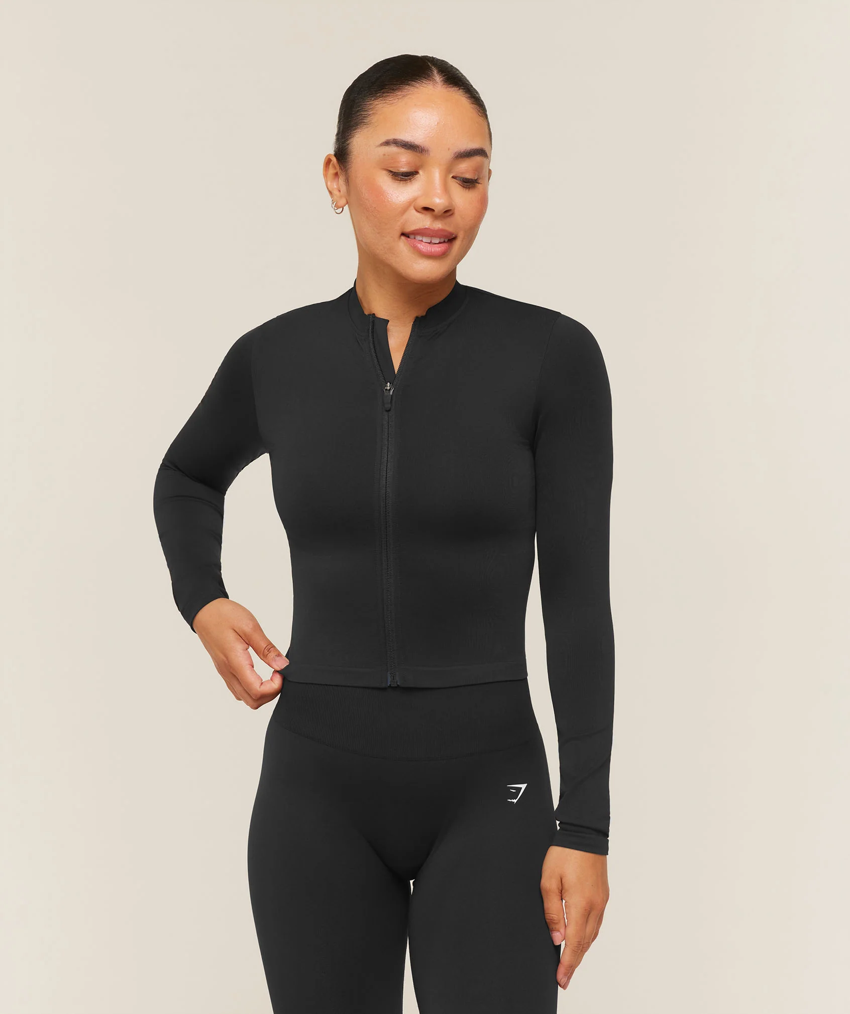 Gymshark Everyday Seamless Zip Tracktop Soft Lightweight Midi Length
