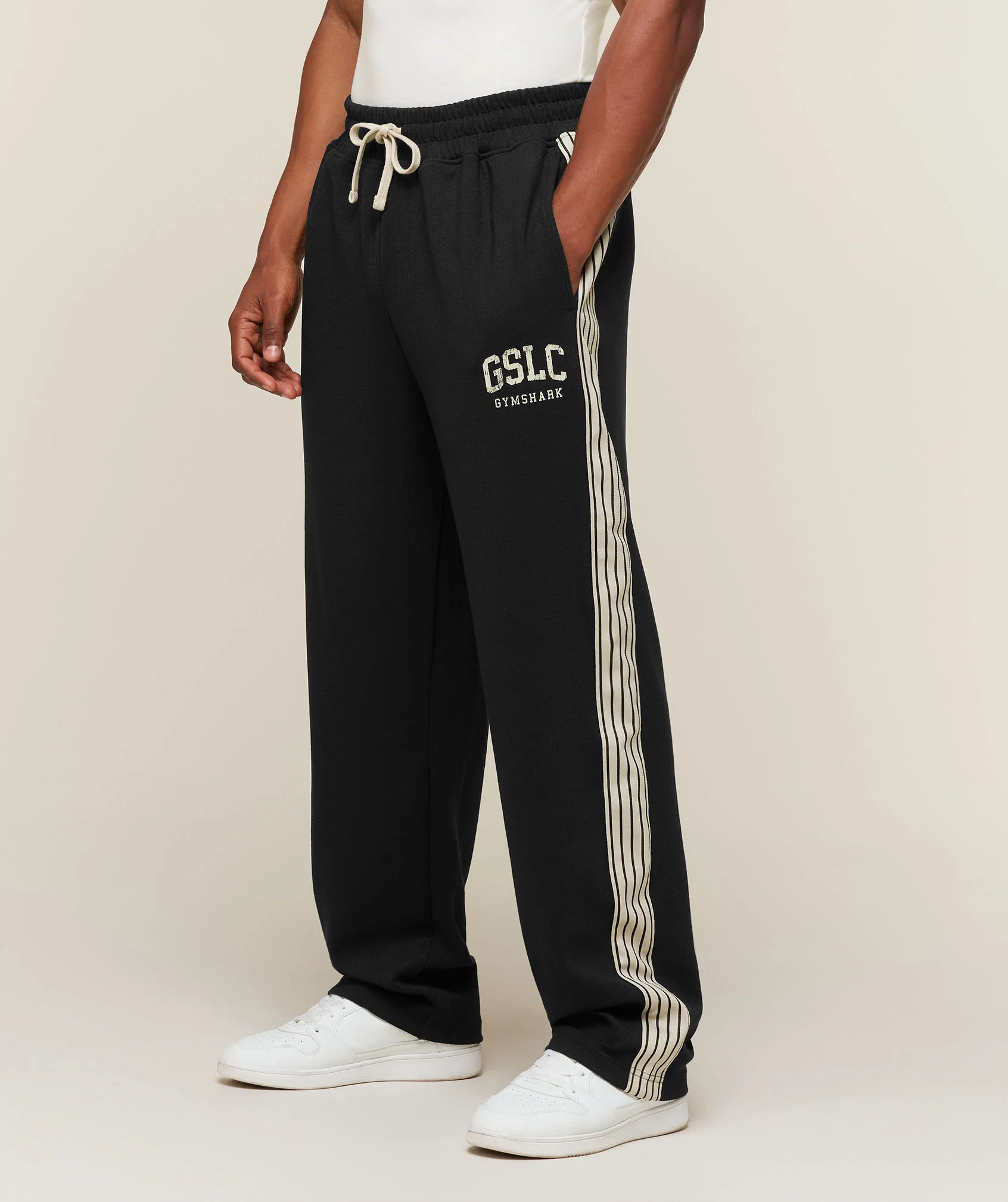 GSLC Taped Straight Leg Track Pants in Black