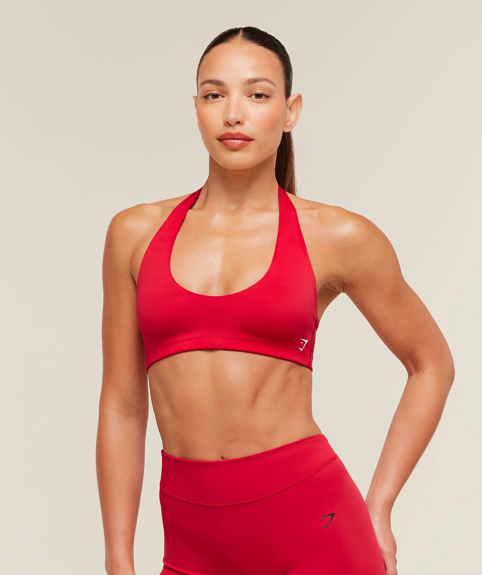 Halter Bralette Light Support Sports Bra with Halter Neckline