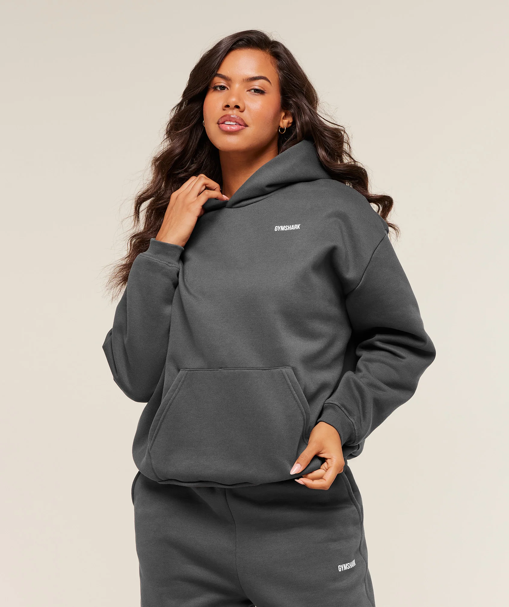 Gymshark Cosy Luxe Hoodie in Grey with Soft CosyFeel Fleece Lining