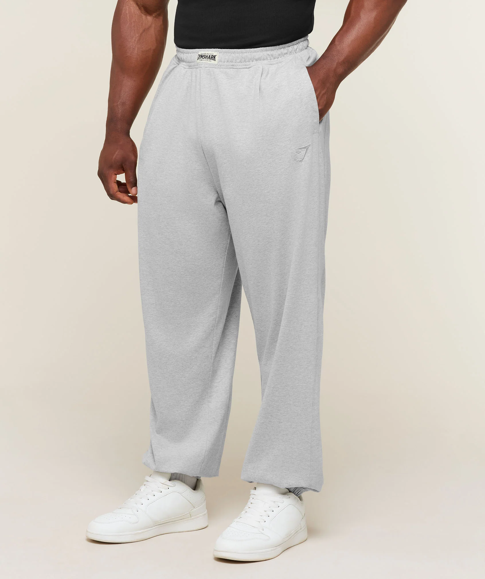 Gymshark Jersey Pumper Pants Oversized Lifting Pants Grey
