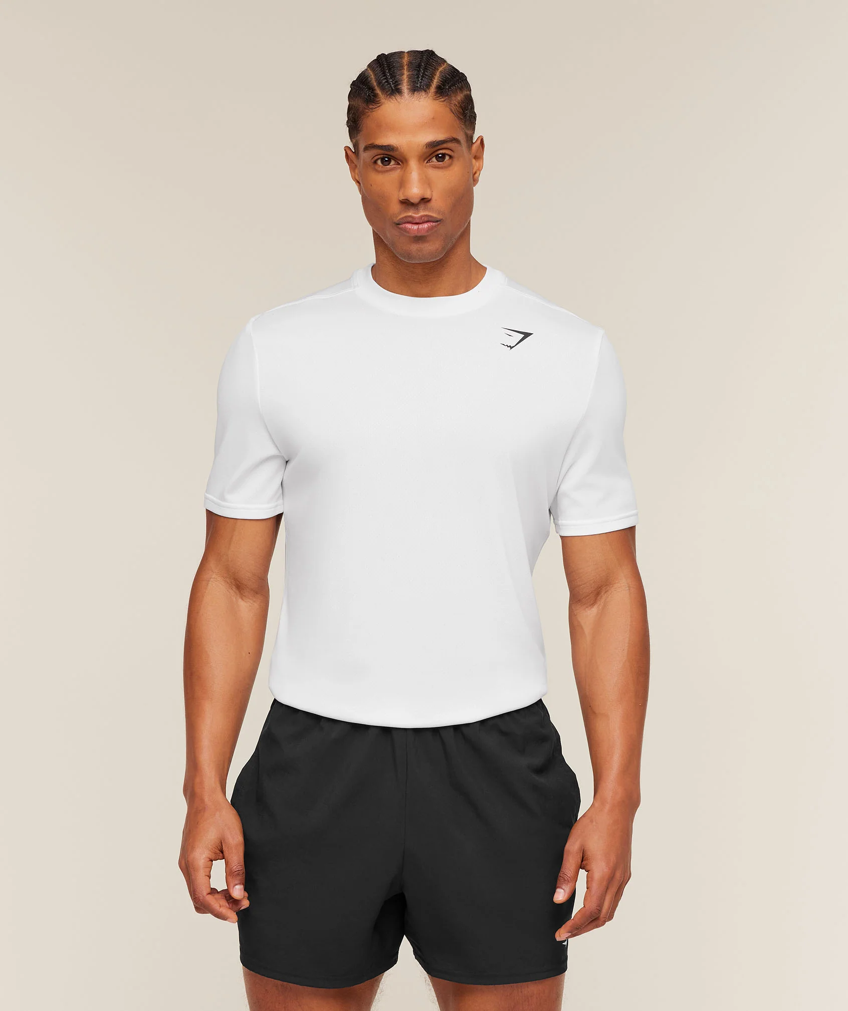Gymshark Arrival T-Shirt in White Slim Fit
