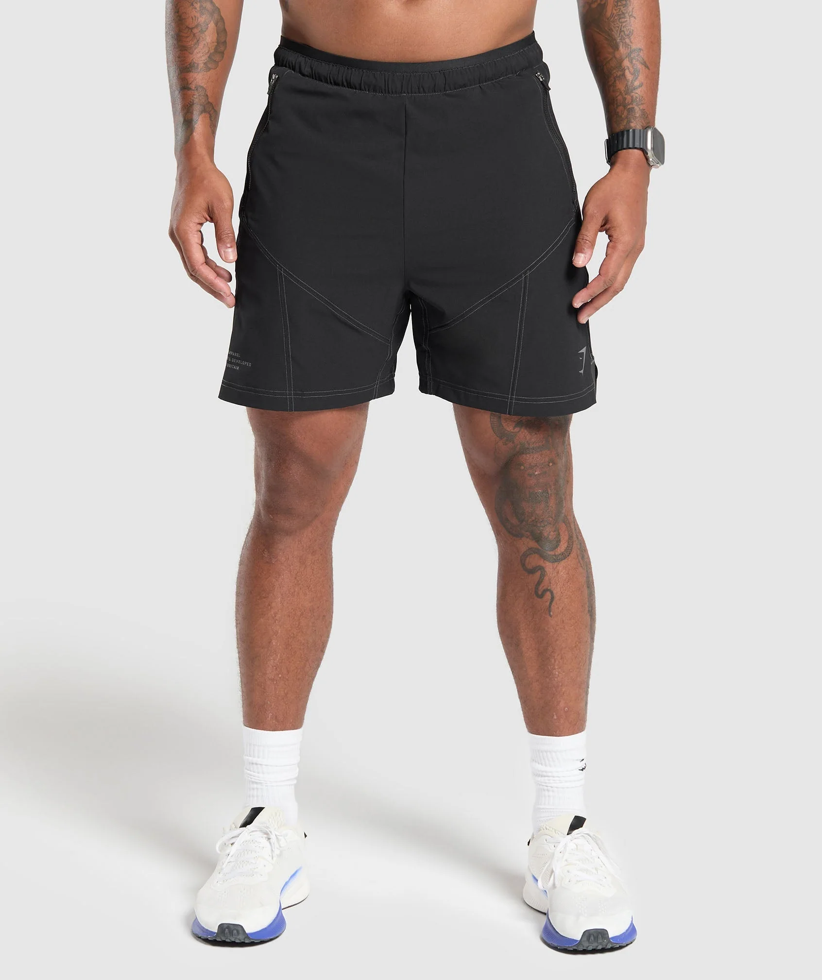 Tactical 6" Shorts i Sort med Lynlåslommer