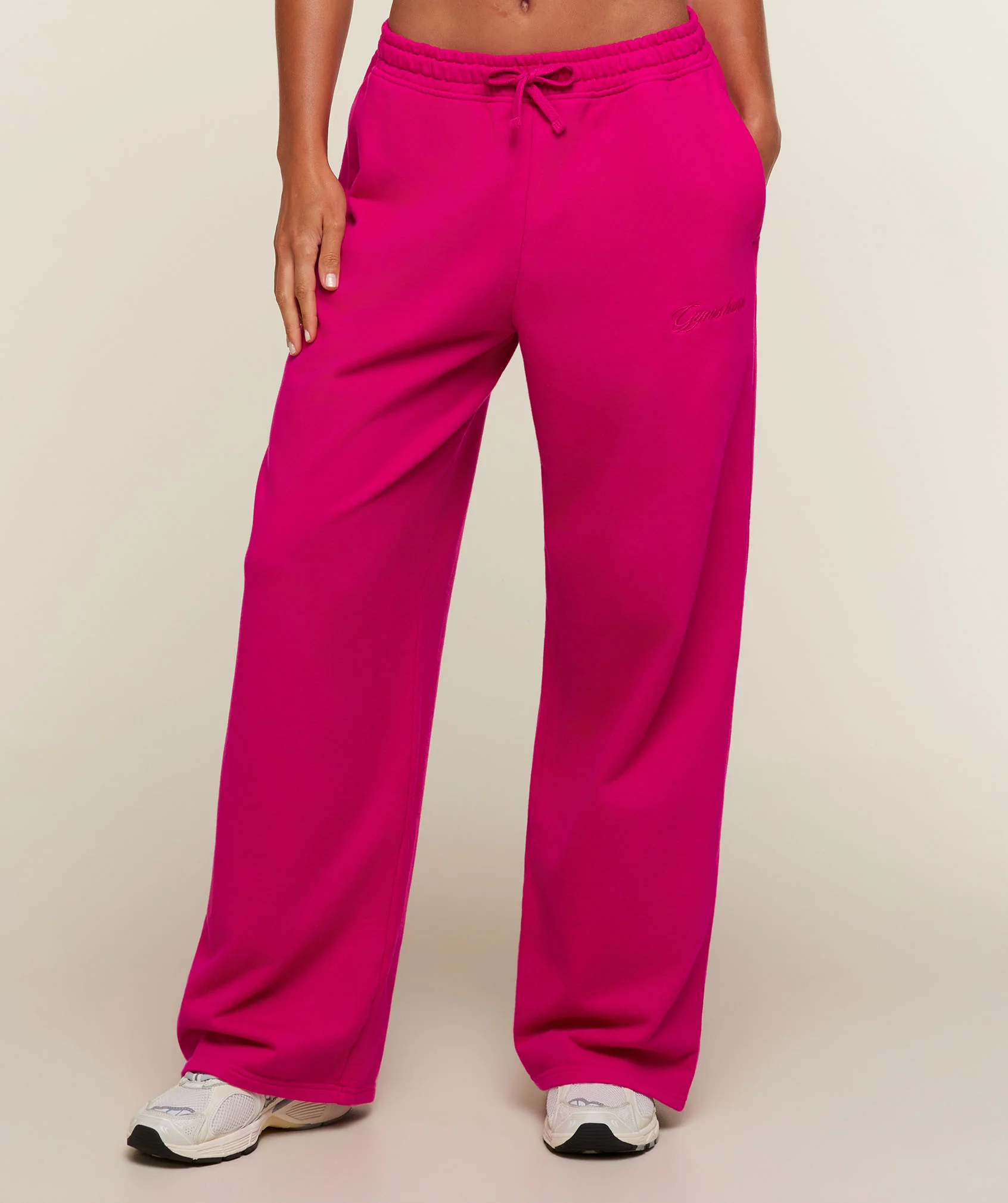 Appliqué Sweatpants with Wide Leg and Oversized Fit
